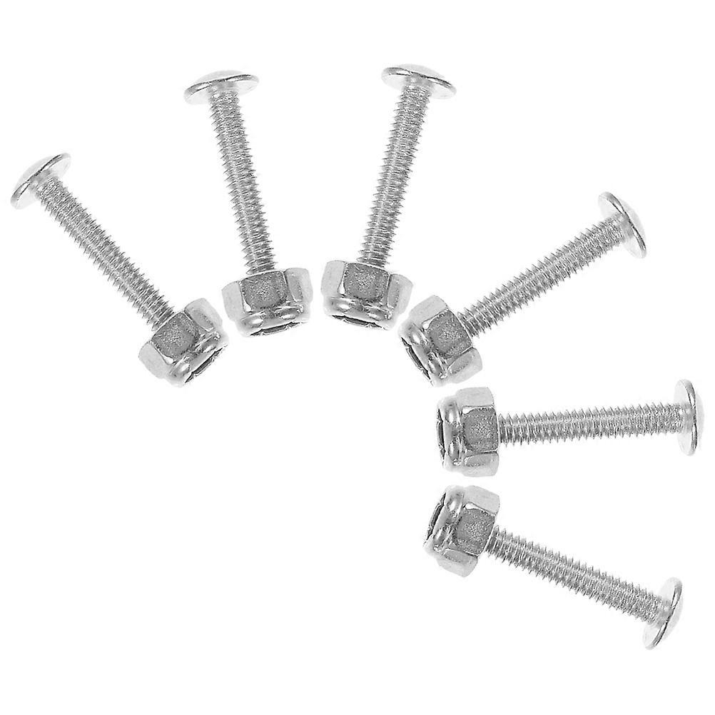 Table Football Accessories Foosball Tabletop Game Table Replacement Parts Silver Galvanized Iron Gaming Sessions 6Pcs