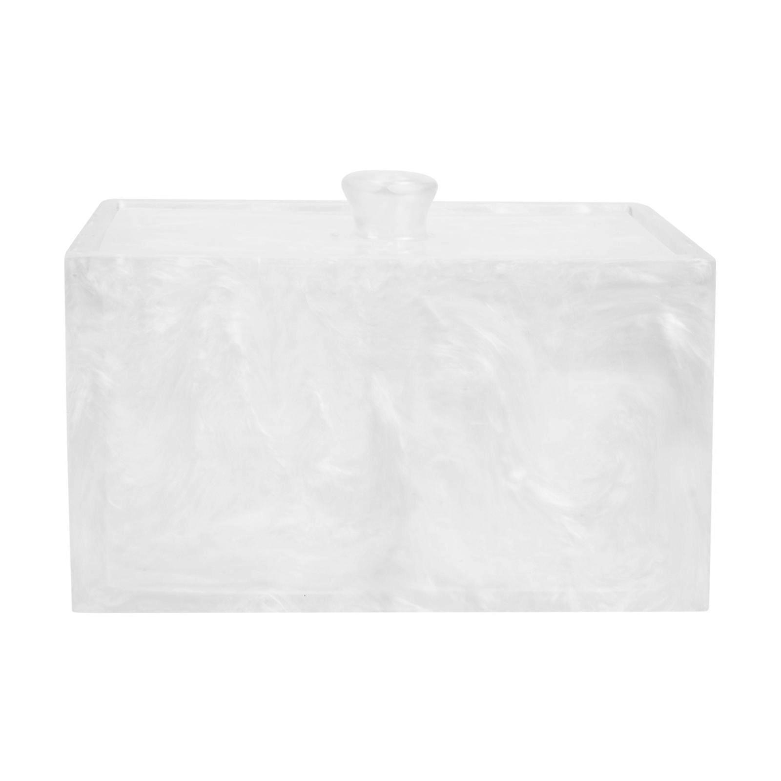 Cotton Pads Organizer Cosmetics Storage Box Bathroom White Use 1Pack