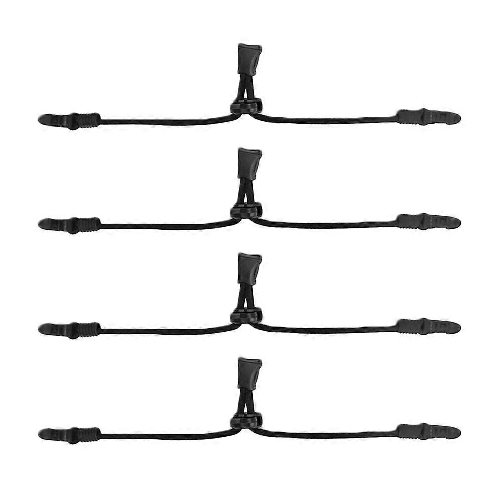 Mask Extension Cords Adjustable Mask Nylon Lanyards Black 19CM Elastic Comfort 4Pcs