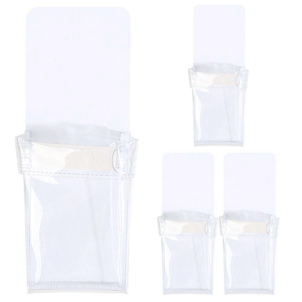 Transparent Magnetic Pen Holders (4pcs) for Whiteboard & Office Marker Storage – Strong Magnetic Design to Organize Dry Erase Markers and Pens