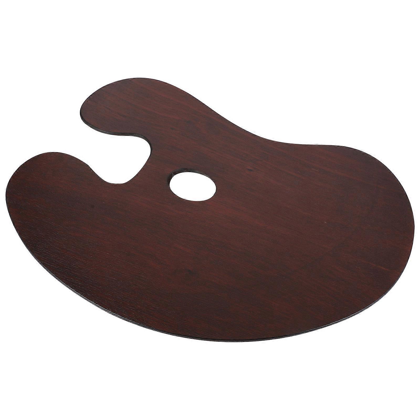Vassoio creativo in legno per mescolare i colori in materiale sintetico resistente marrone scuro