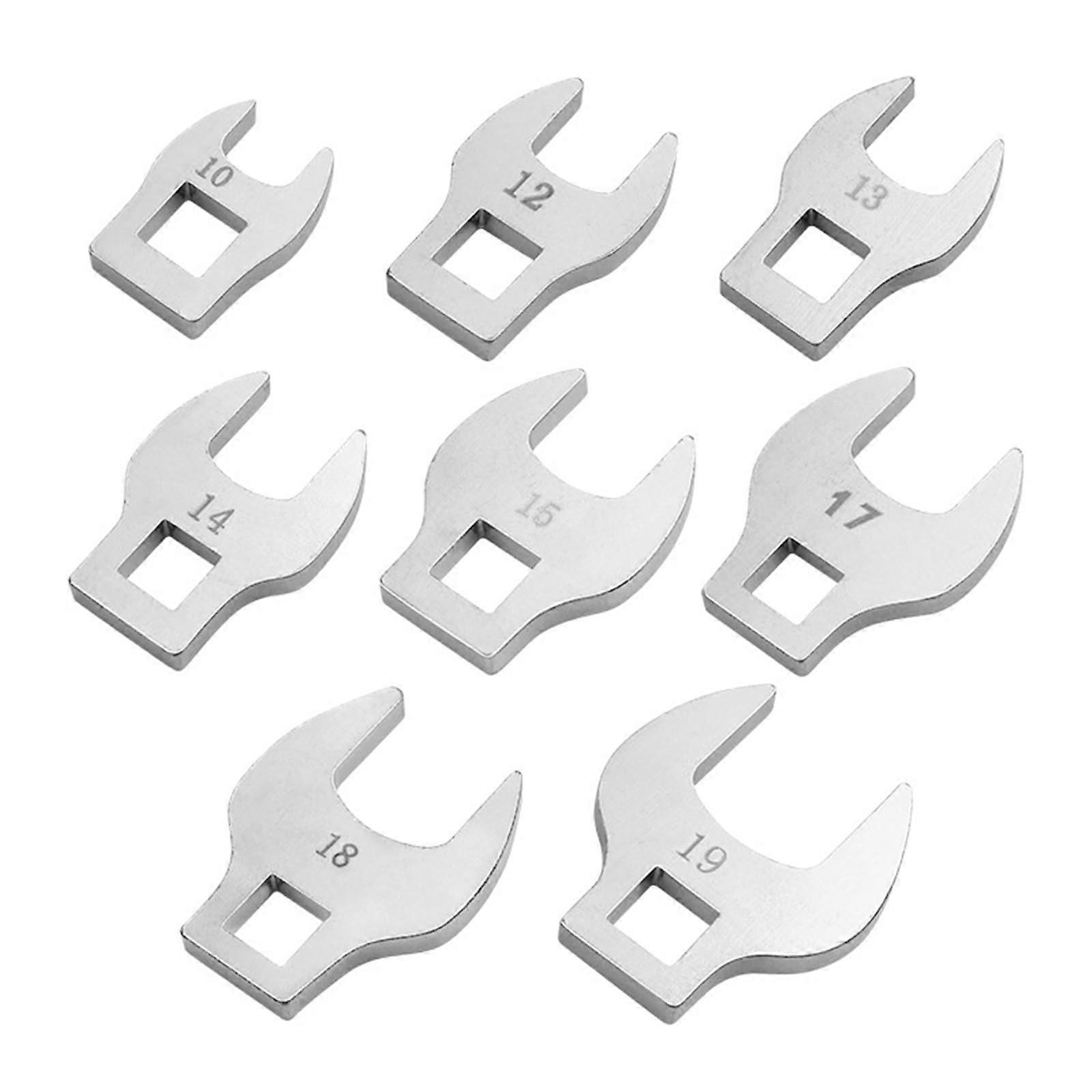 3/8 crowfoot wrench set 8piece crowfoot wrench set 1019 mm tool for ratchet wrench mechanics access fasteners Ref: 1133