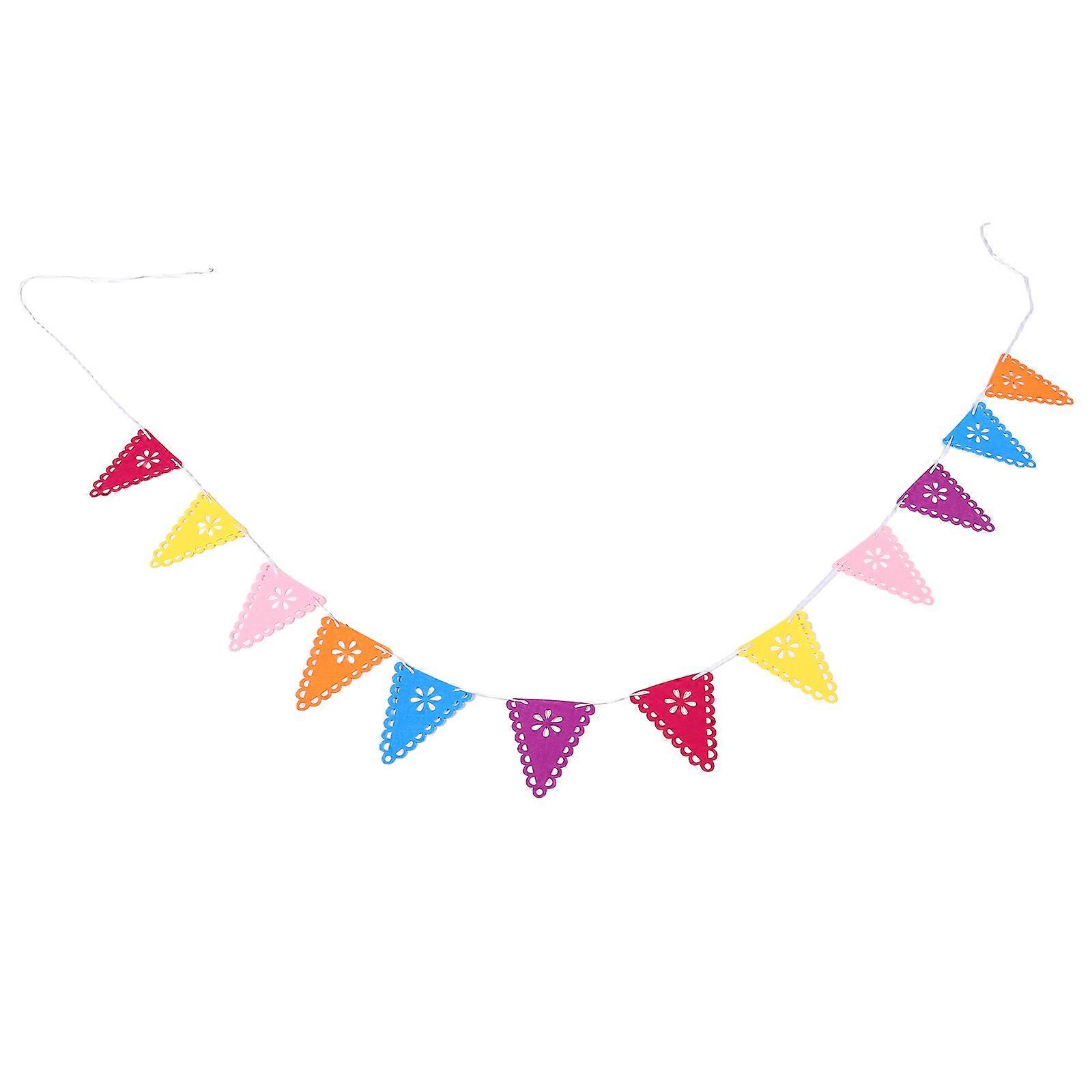 Fiesta Theme Mexican Banners 12.90X11.00X0.20cm Felt Non-Woven Fabric Festival Atmosphere 1Set