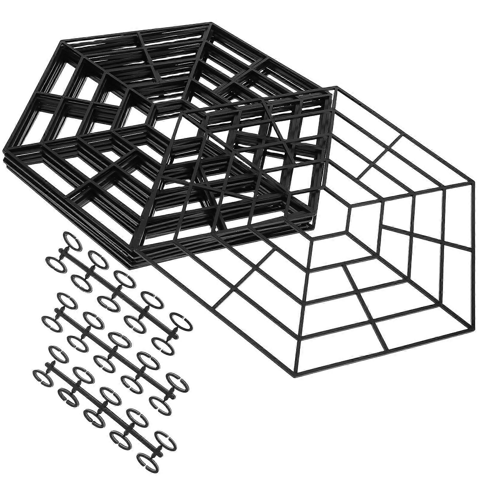 Pond Netting Kit Black Fish Protectors Nylon Protect Fish 12.4X10.6X0.1in 10Pcs