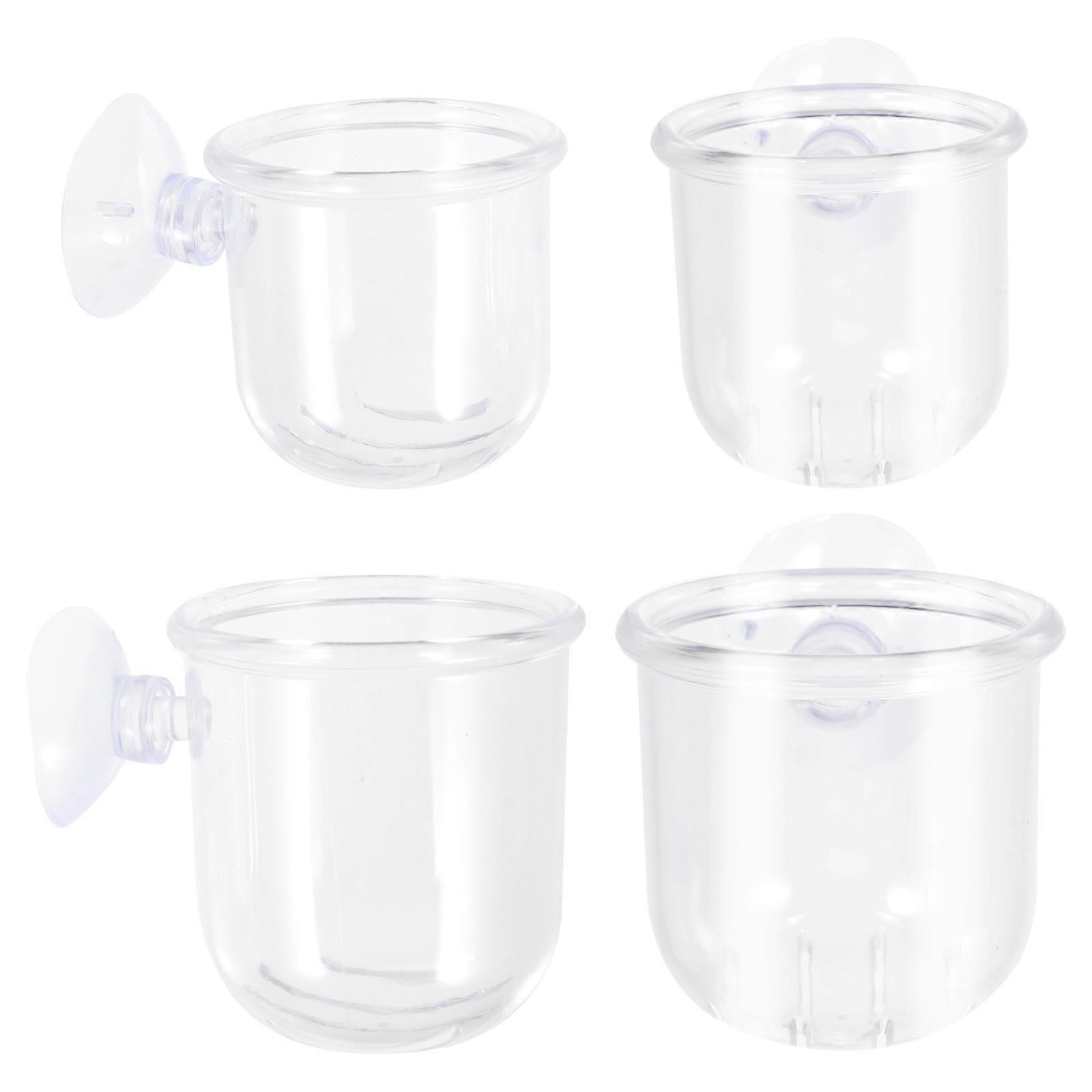 معدات حوض السمك الزجاجية المغذية 4 قطع