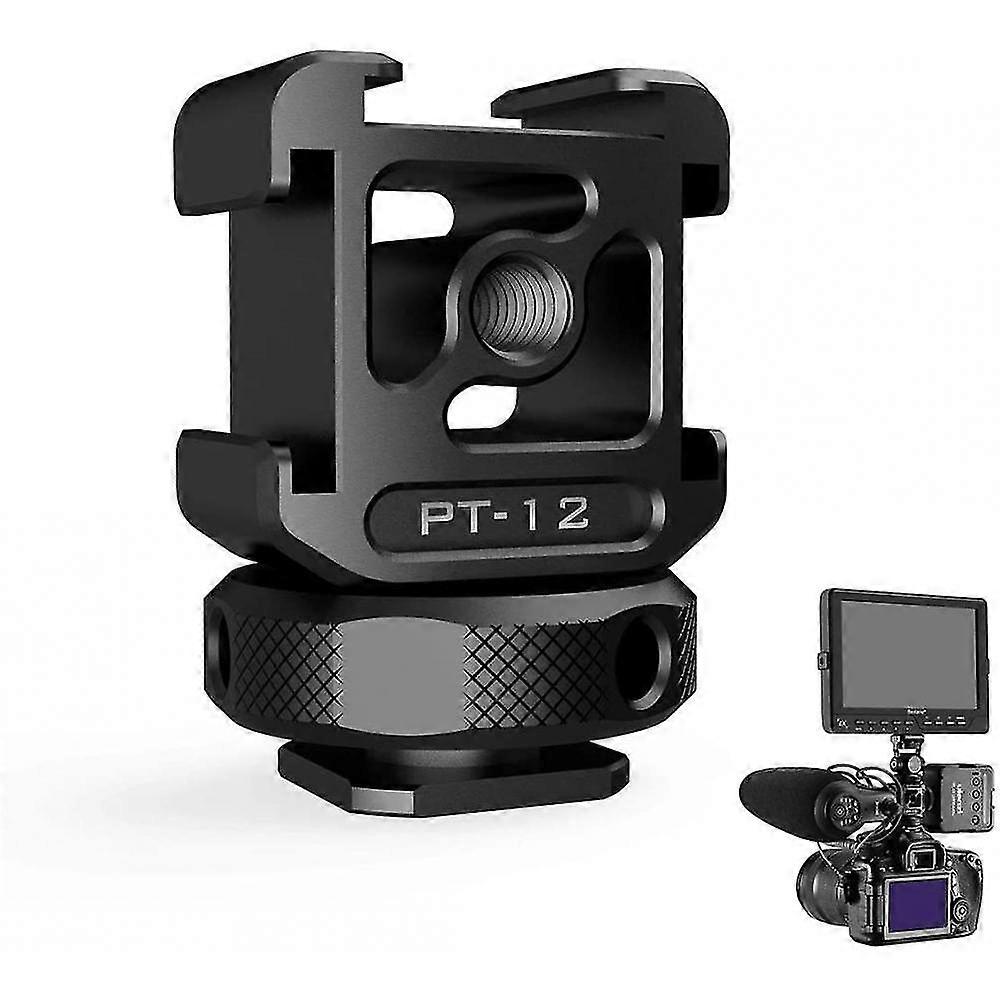 On Camera 3 Cold Shoe Monitor Mount, Triple Cold Shoe