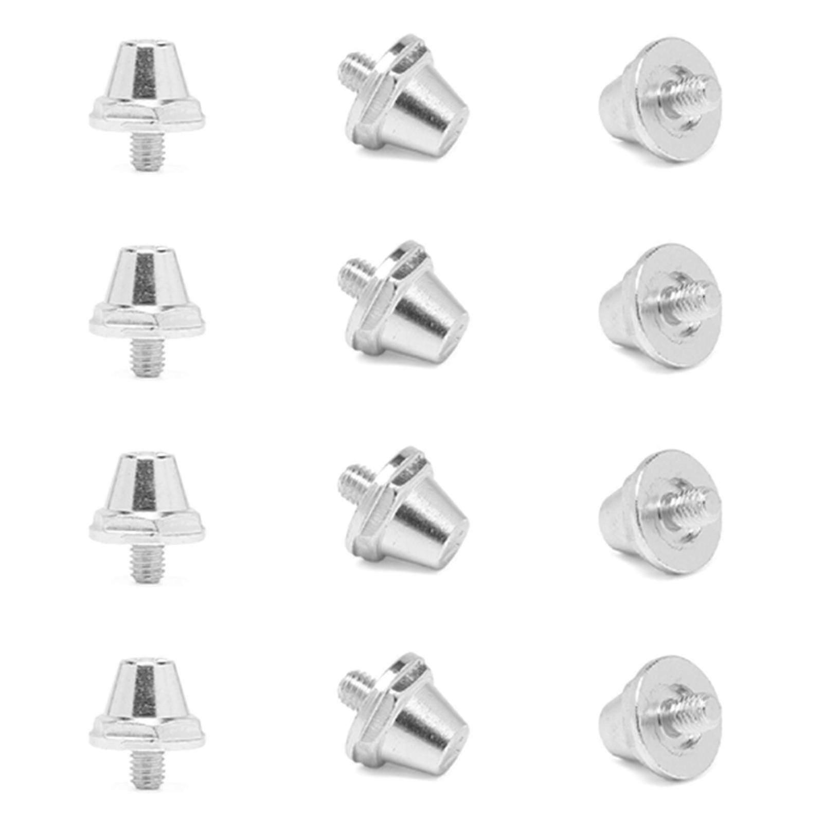 12Pcs Aluminium Replacement Football Studs Replacement Set Football Boot Studs Football Soccer Studs for Football Boot Silver 13