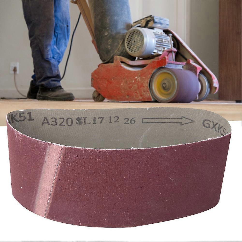 Pack of 10 Aluminum Oxide Sanding Belts, Grit 457 x 75 mm (600 pieces)