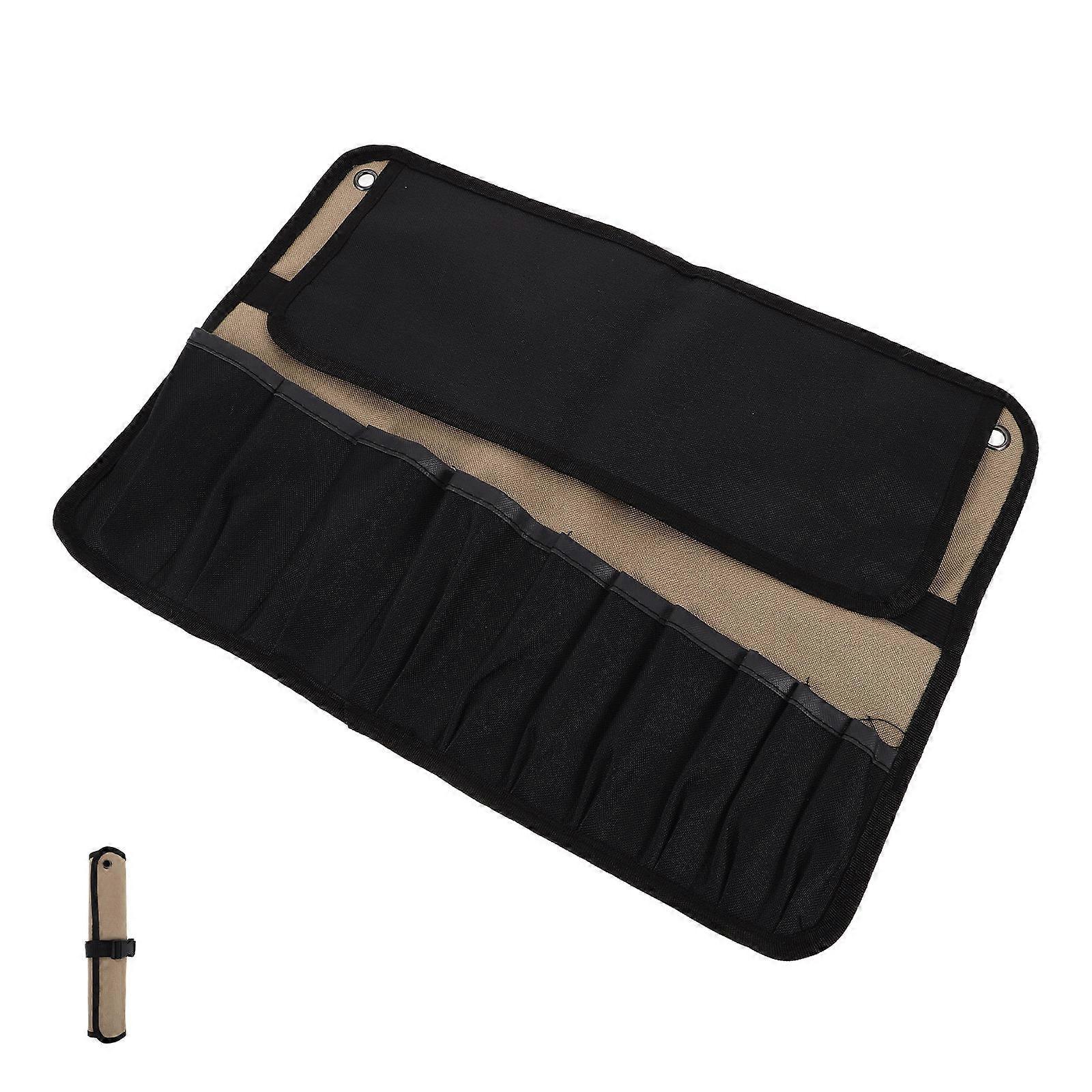 Motorcycle Tool Roll Bag Large Capacity Durable Multi Pocket Organizer Portable Hanging Pouch for Various Brands Models