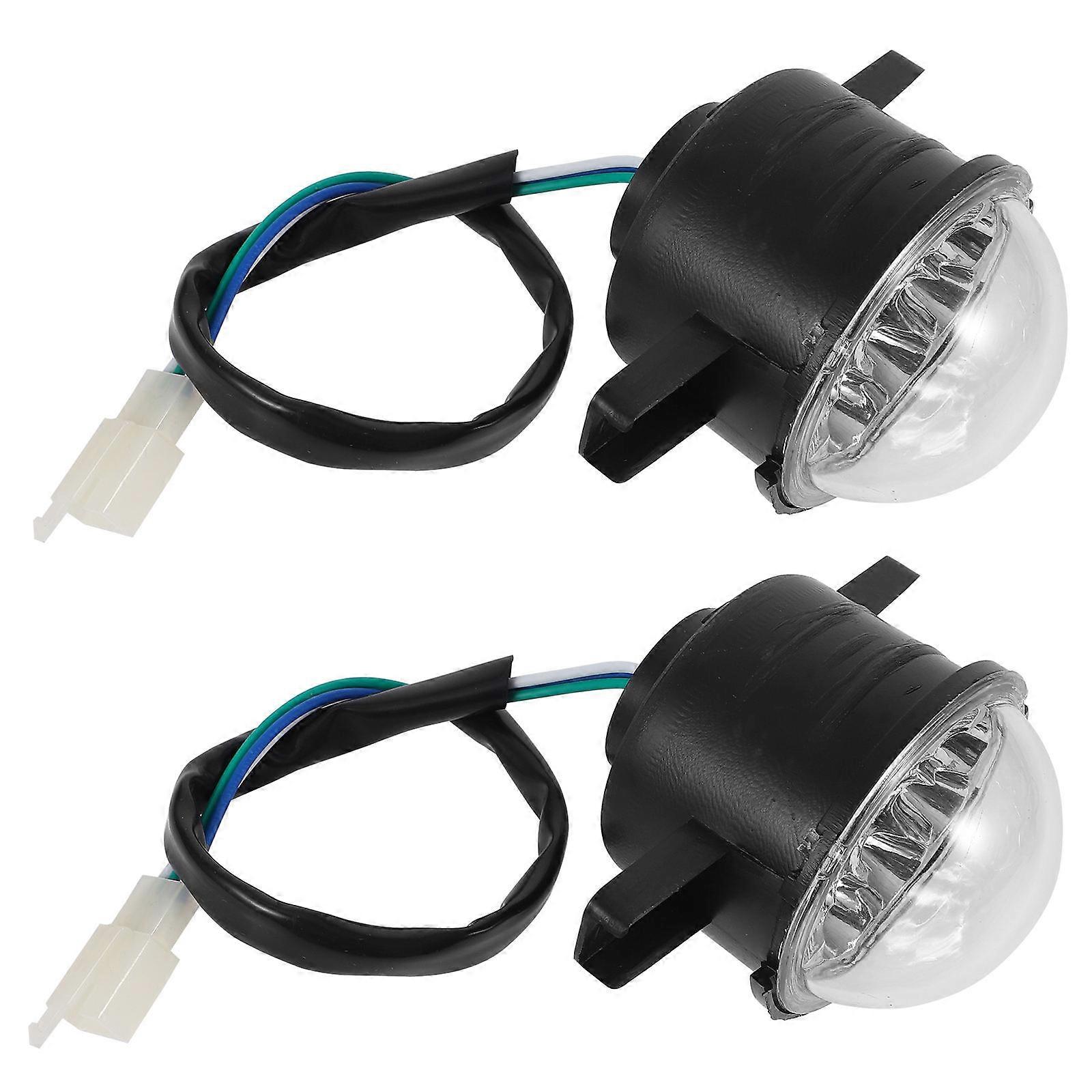 Car Headlights 12X8cm Black Atv Accessories 2Pcs