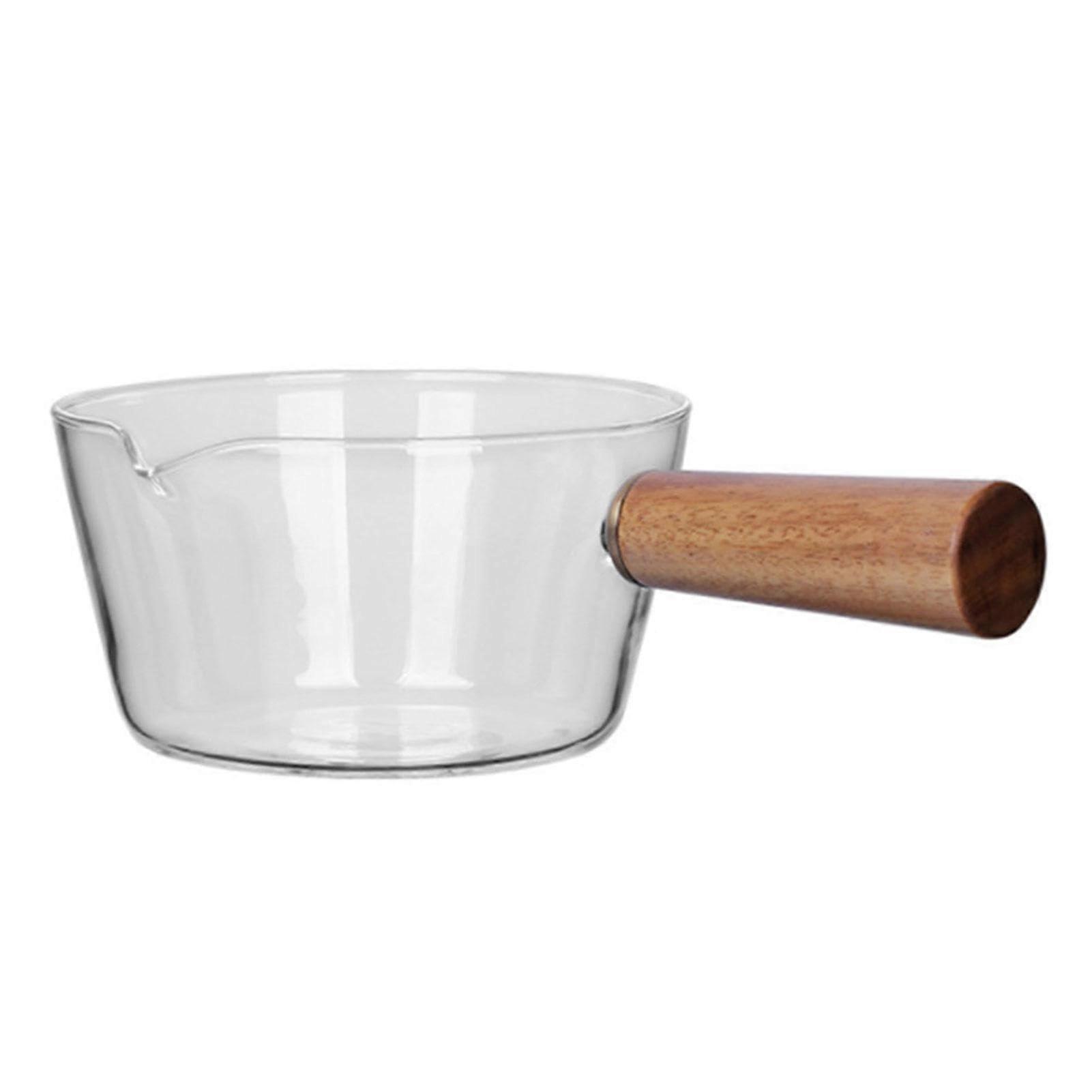 Transparent Glass Vase - Glass Pot With Handle, 600 ml Capacity, Multifunction Kitchen Serveware For Soup And Fruit