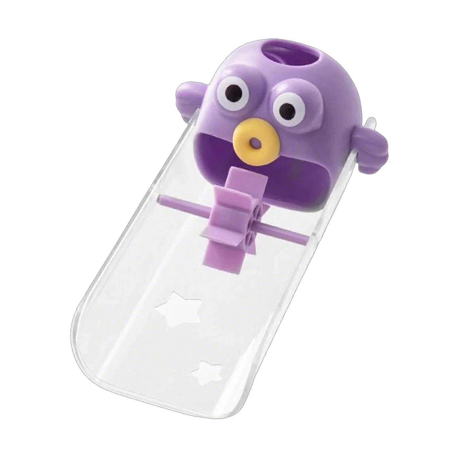 Children's Sink Extension, Cute Cartoon Faucet Extender, Purple Bathroom Sink Water Flow Adapter for Kids, Adjustable Design