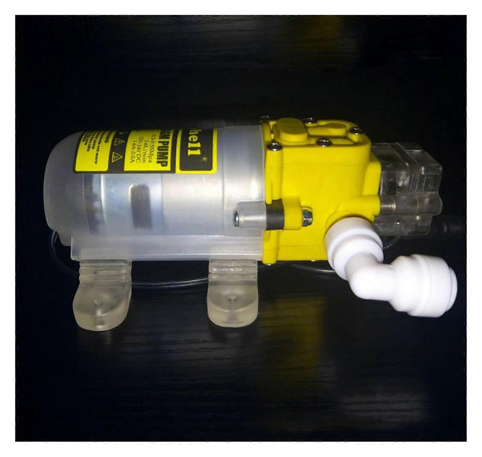 Membranpumpe 12V Diaphragm Water Purifier Pump for In-line RO Membrane Booster, Model 3865, Three Branch Design