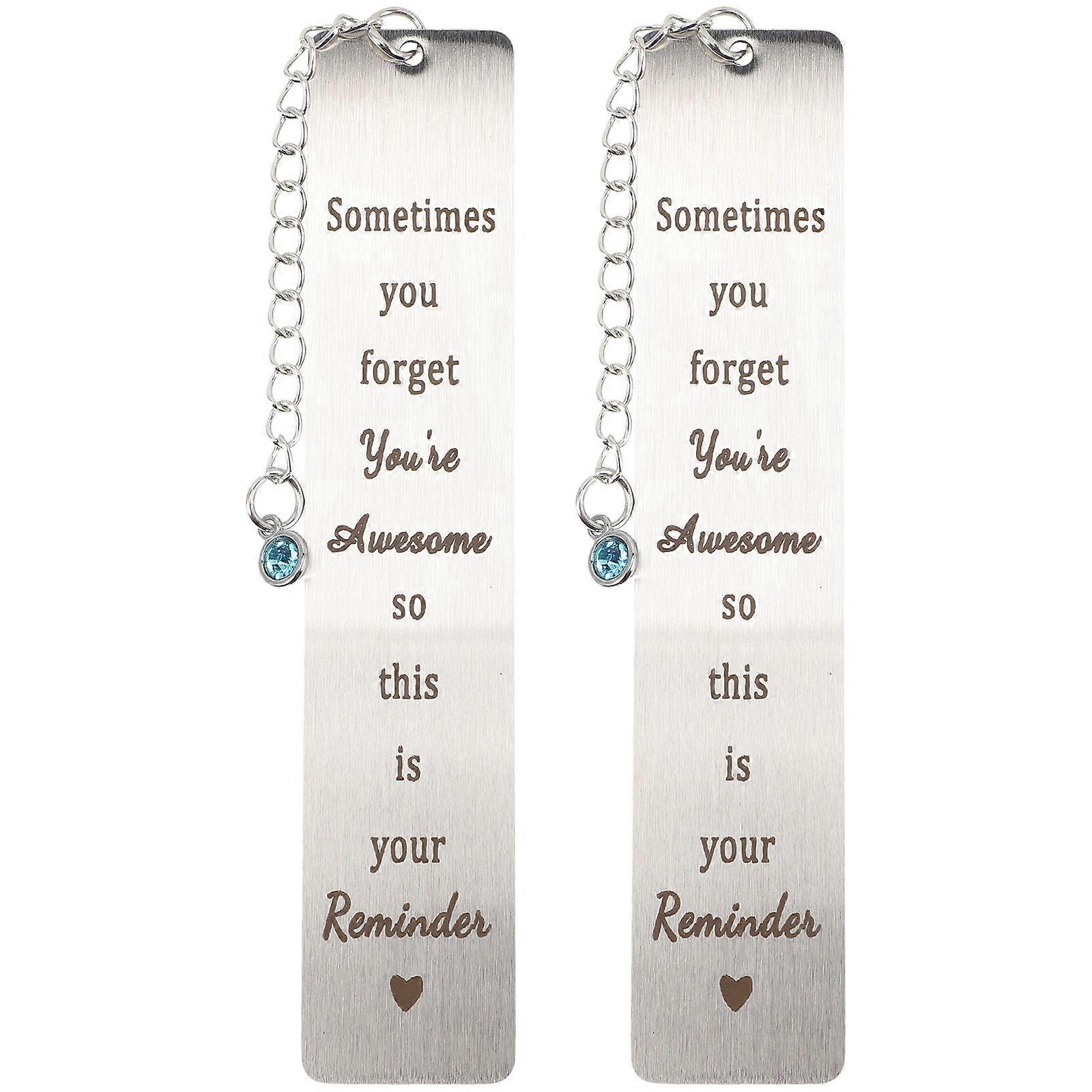 Page Markers Stainless Steel Bookmark for Reading Home Reading 13.00X2.60X0.20CM Mark Pages Thin and Light 2Pcs