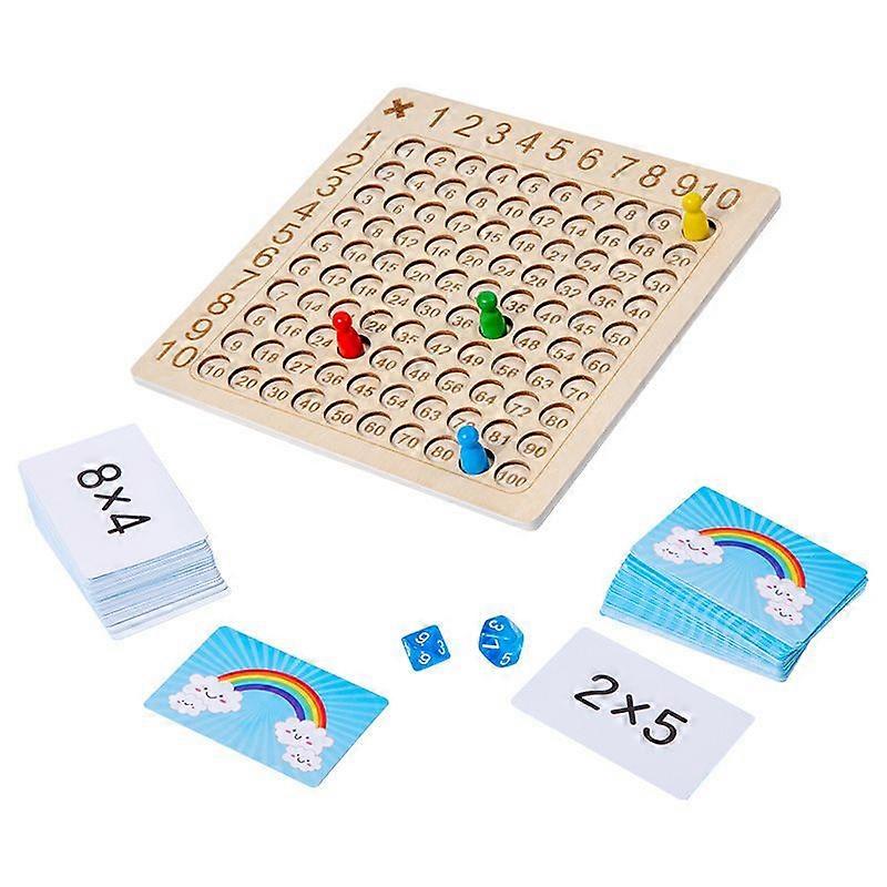 Children's 99 multiplication formulas practice board game thinking training parent-child interactive toys battle reaction arithmetic game training thi