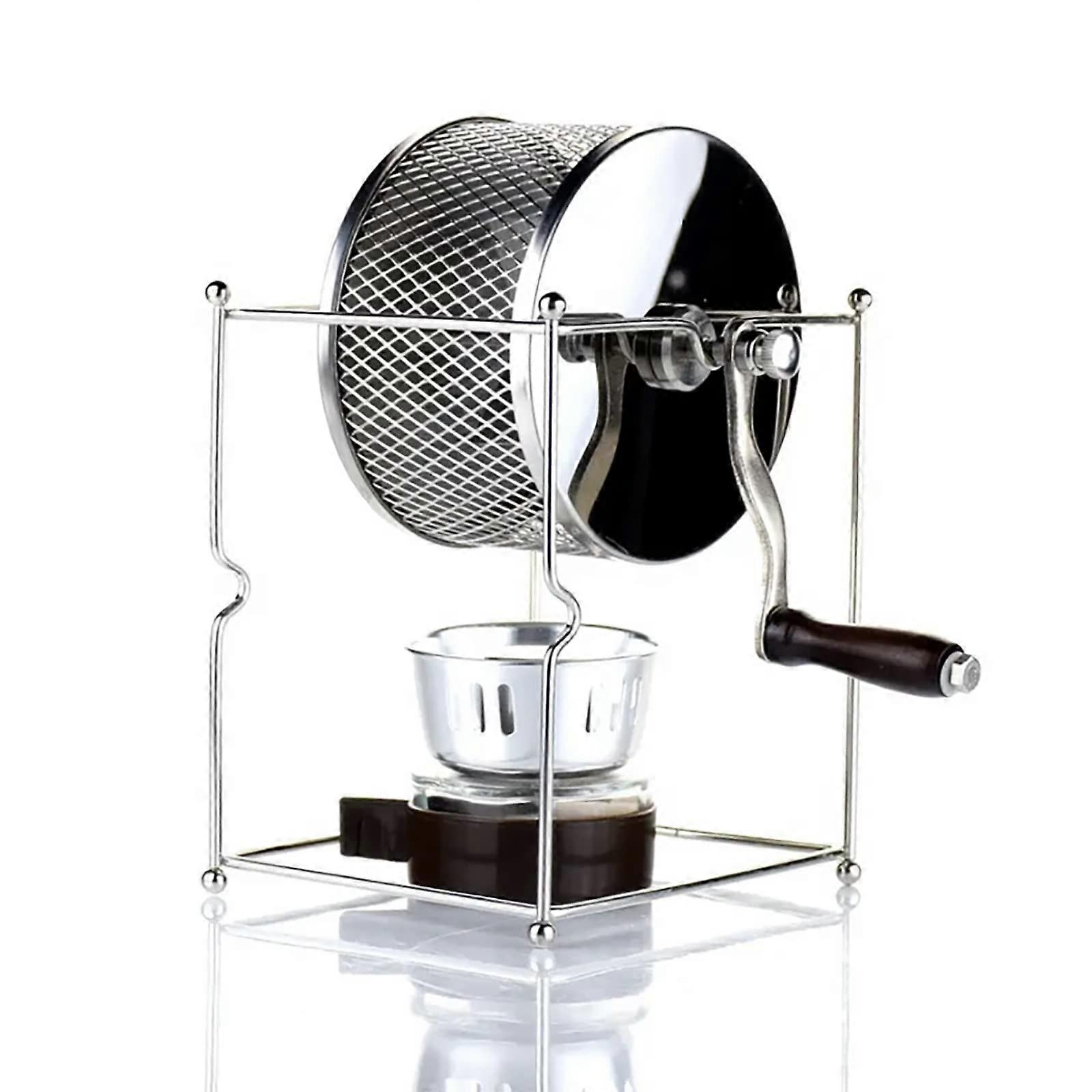 Mini Coffee Bean Roaster Machine, Manual 360° Rotatable Coffee Roaster for 100-300g Beans, Even Heating for Peanuts and Cashews