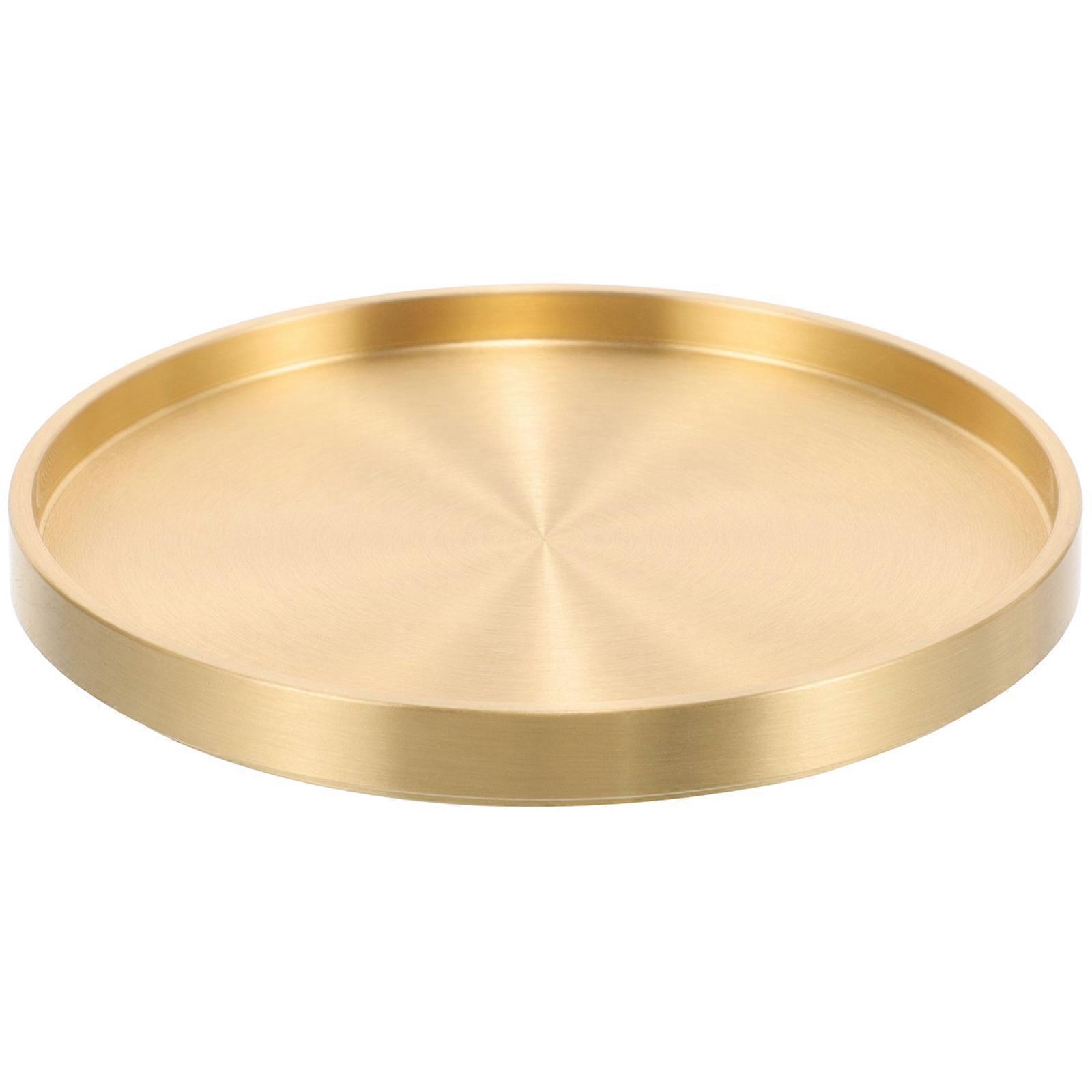 Vintage Golden Teacup Coaster Copper Tea Cup Storage Tray