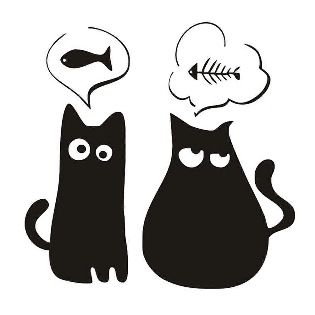 Removable Wall Stickers Lovey Cat Cartoon Home Decor .00X43.00X0.50CM Repositionable 1 Sheet