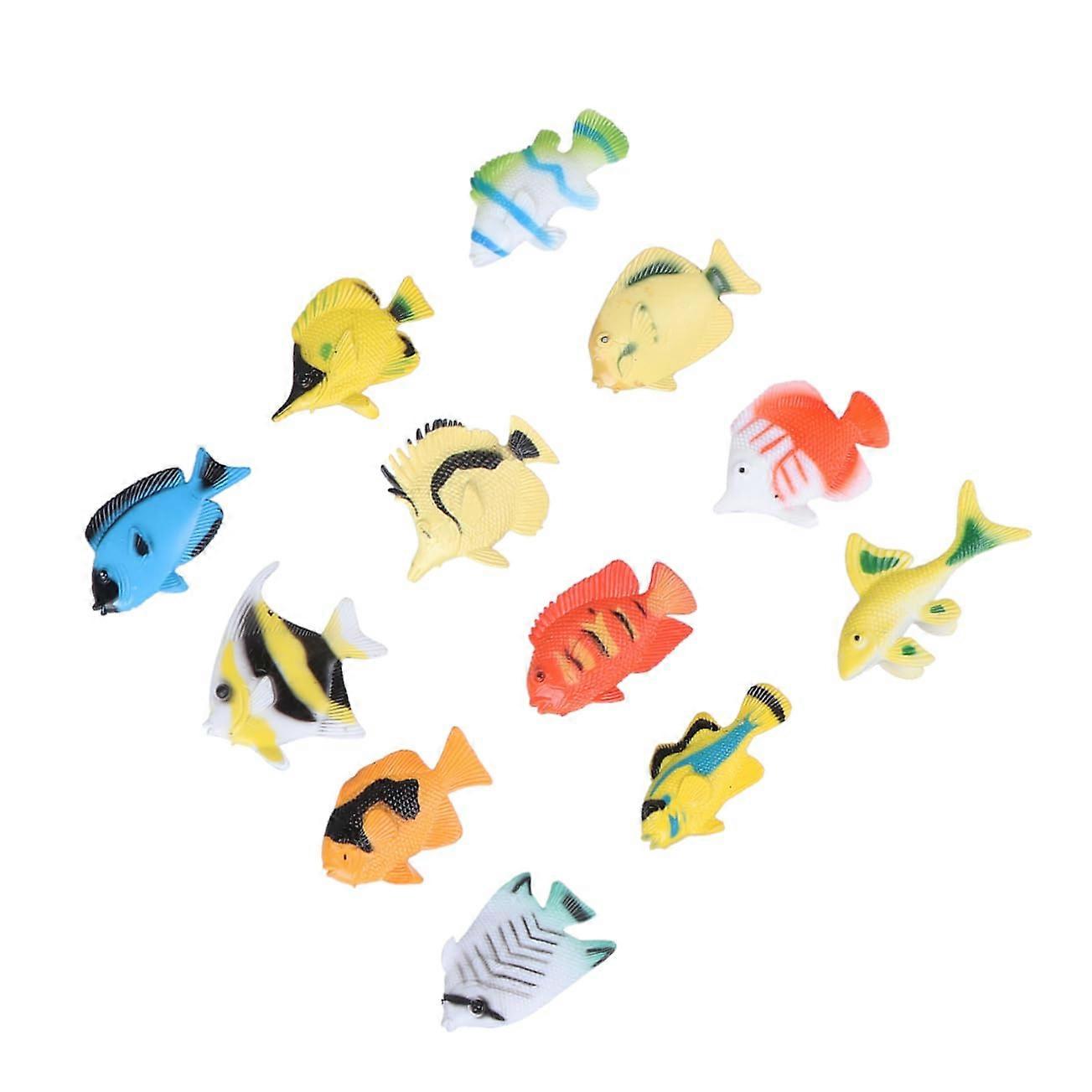 1 Set Tropical Fish Models Lifelike Marine Animals for Learning Toys, Party Decorations, and Cognitive Development