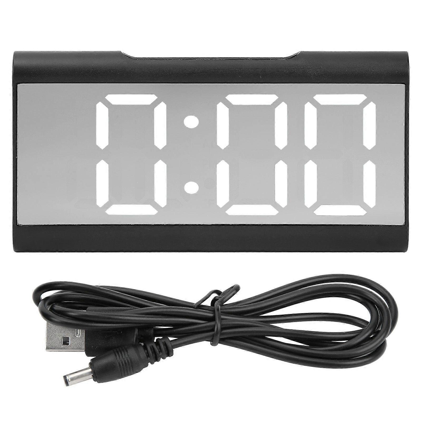 2025 Latest Model  Alarm Clock LED Digital Display Mirror USB Charging Desktop