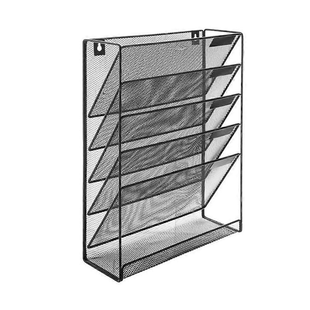 File Storage Rack Desk Paper Organizer Five Layer Grid Style Classic Office Organization 1Set