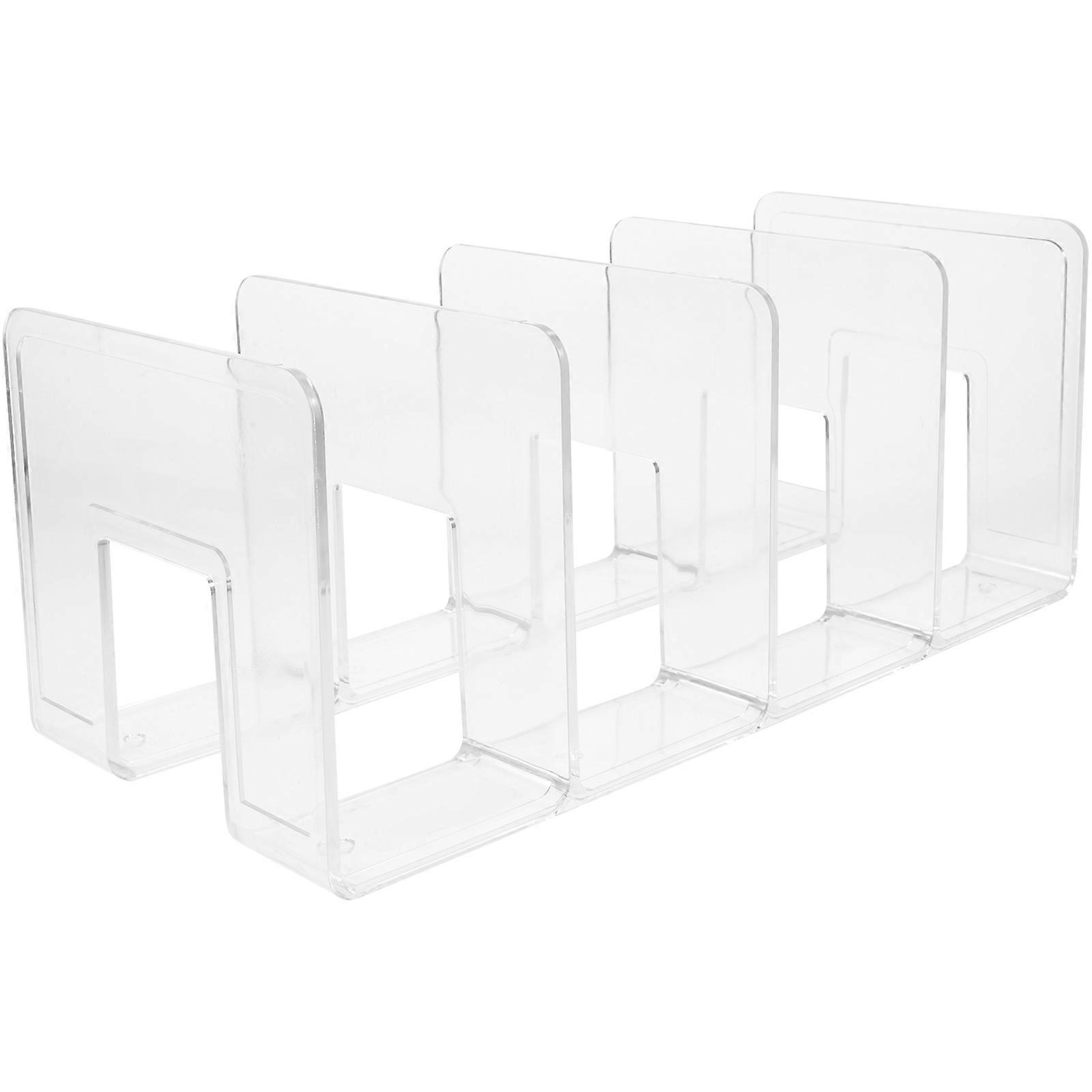 Stack Book Display Rack Plastic Book Stand Document Organization For Classrooms 32.2x14.4x13cm Acrylic 1Set