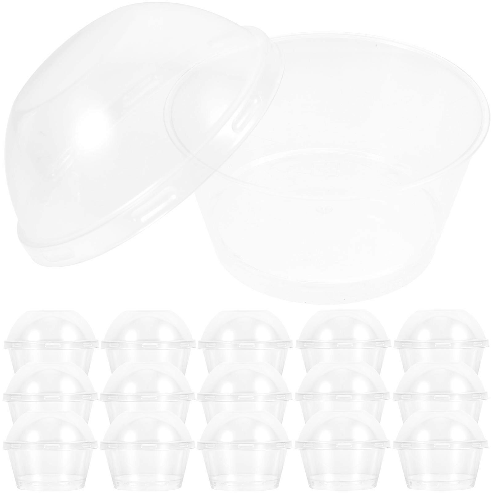 Dessert Containers with Lids Cocktail Party Round Shape 8.5X8.5X7CM 25Pcs