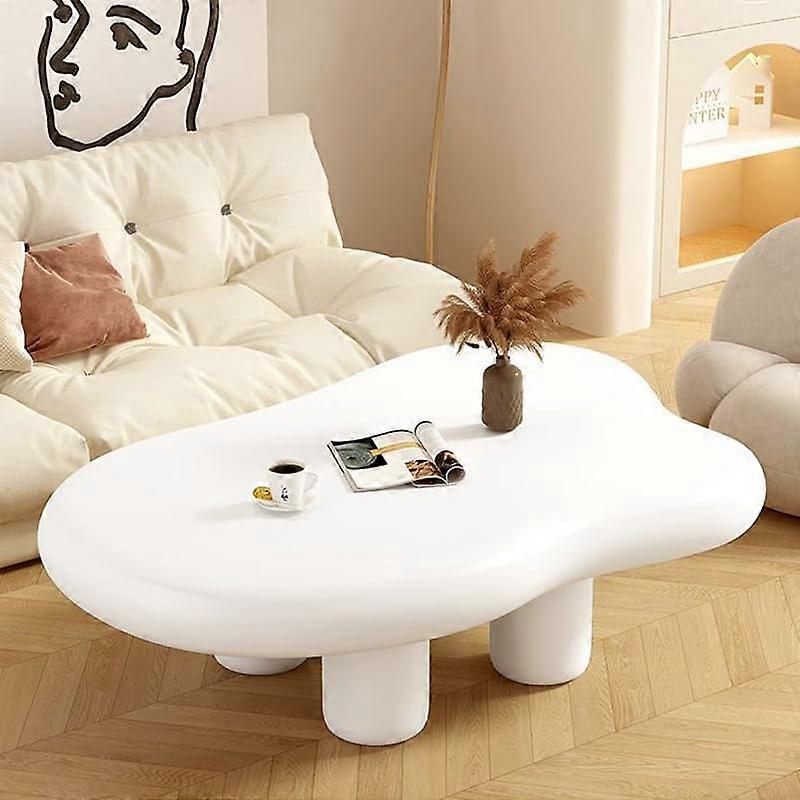 Cloud coffee table, irregular modern decor with 4 legs, cute round side table