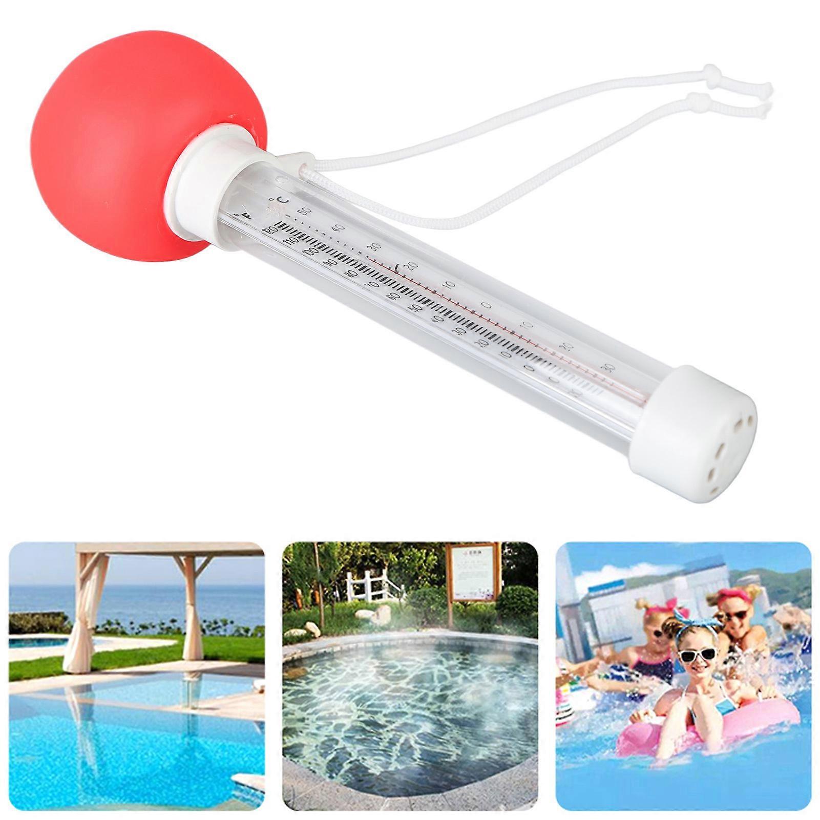 Swimming Pool Floating Thermometer Decorative Accurate Floating Water Temperature Meter Gauge Tomato Shape 