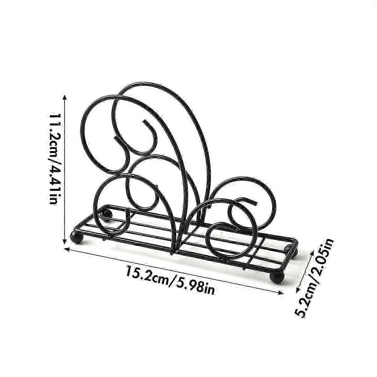 Porta-guardanapos de Ferro Fundido Vintage - Design Elegante de Meio Círculo compatível com Cozinha e Sala de Jantar, Ideal compatível com Cafeterias e Hotéis