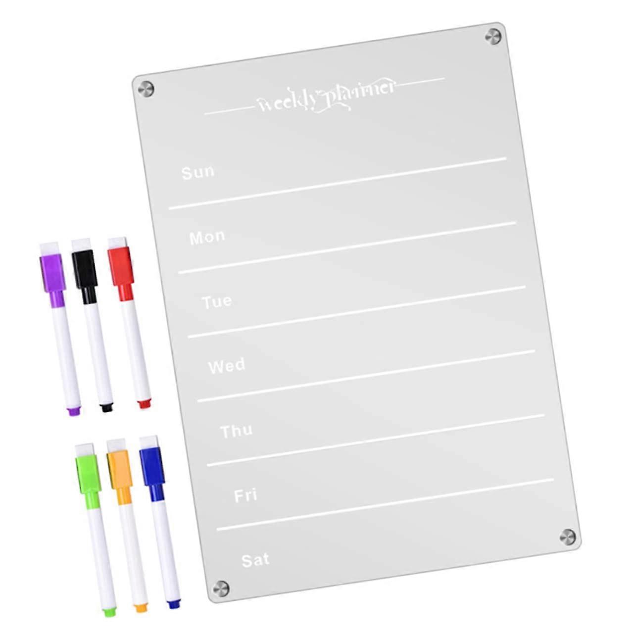 1 Set Magnetic Writing Board with Markers for Refrigerator, Office, Home