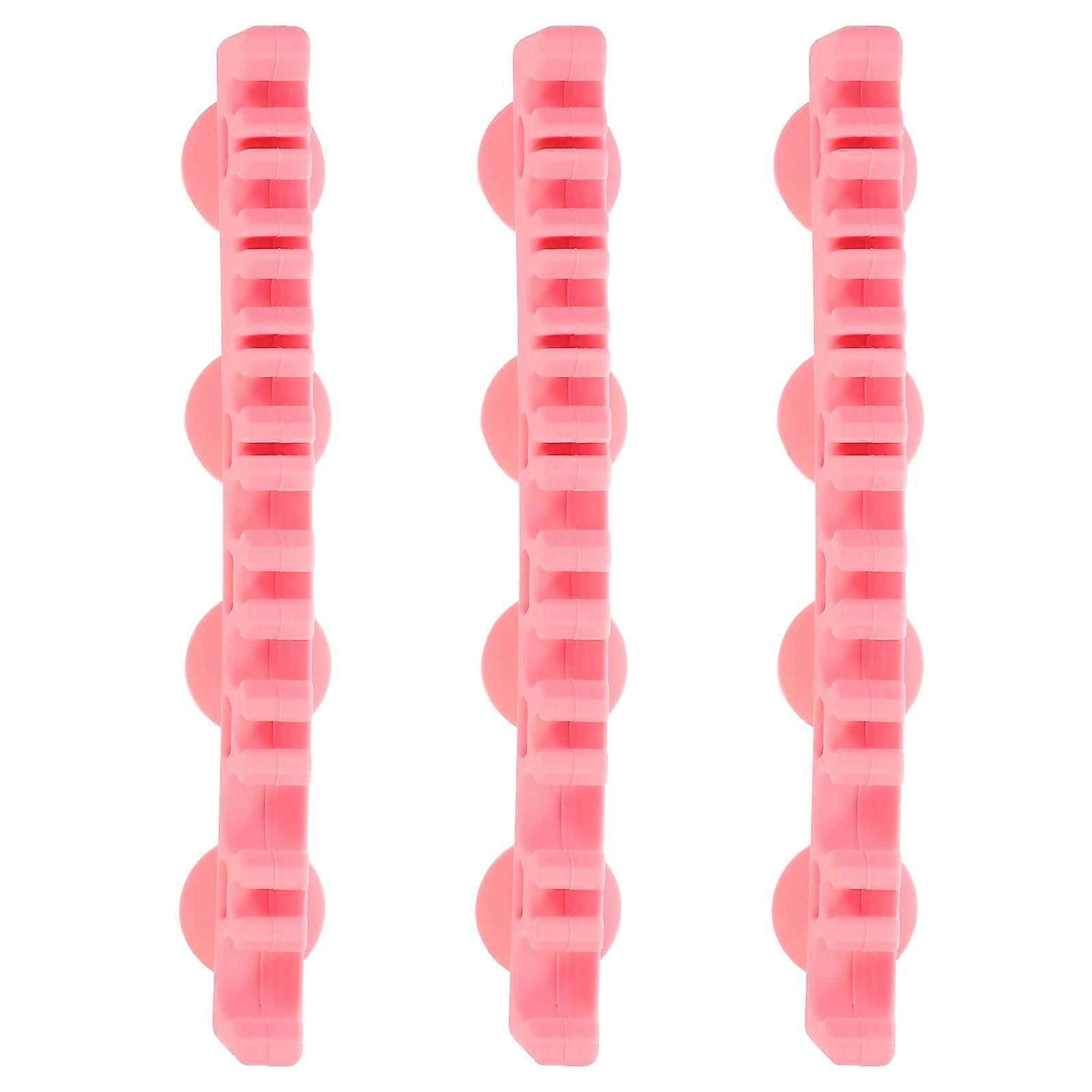 3Pcs Silicone Makeup Brush Drying Holder with Suction Cosmetic Brush Rack