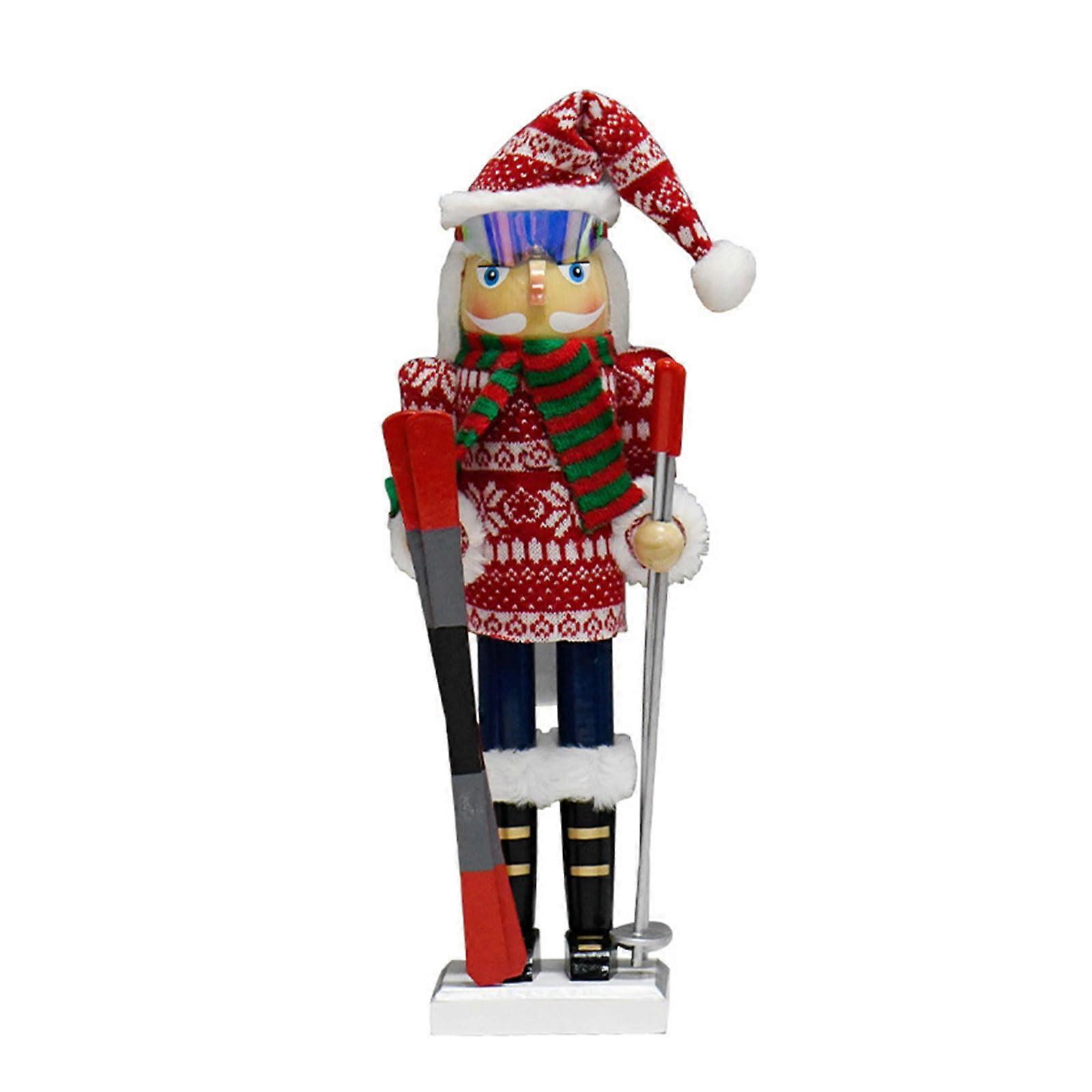 Nutcracker Soldier, Christmas Nutcracker, Soldier, 38 cm, Skipuppe, traditional wood, holiday nutcracker figurine, desk ornament, decorations