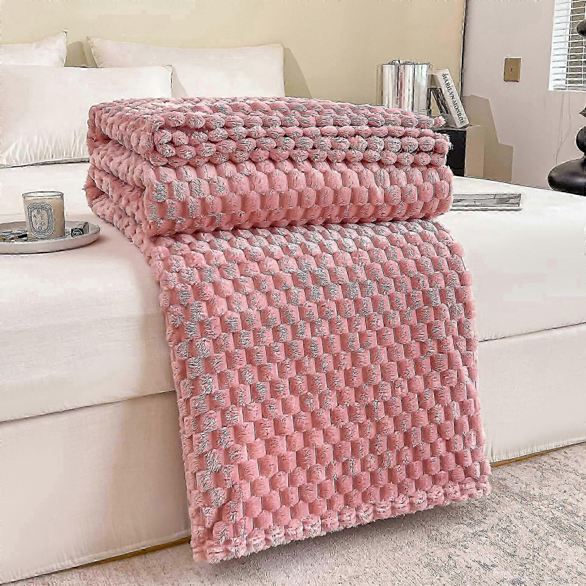 Home Fleece Throw Blanket for Couch or Bed,Cozy Soft Fuzzy Flannel Blanket