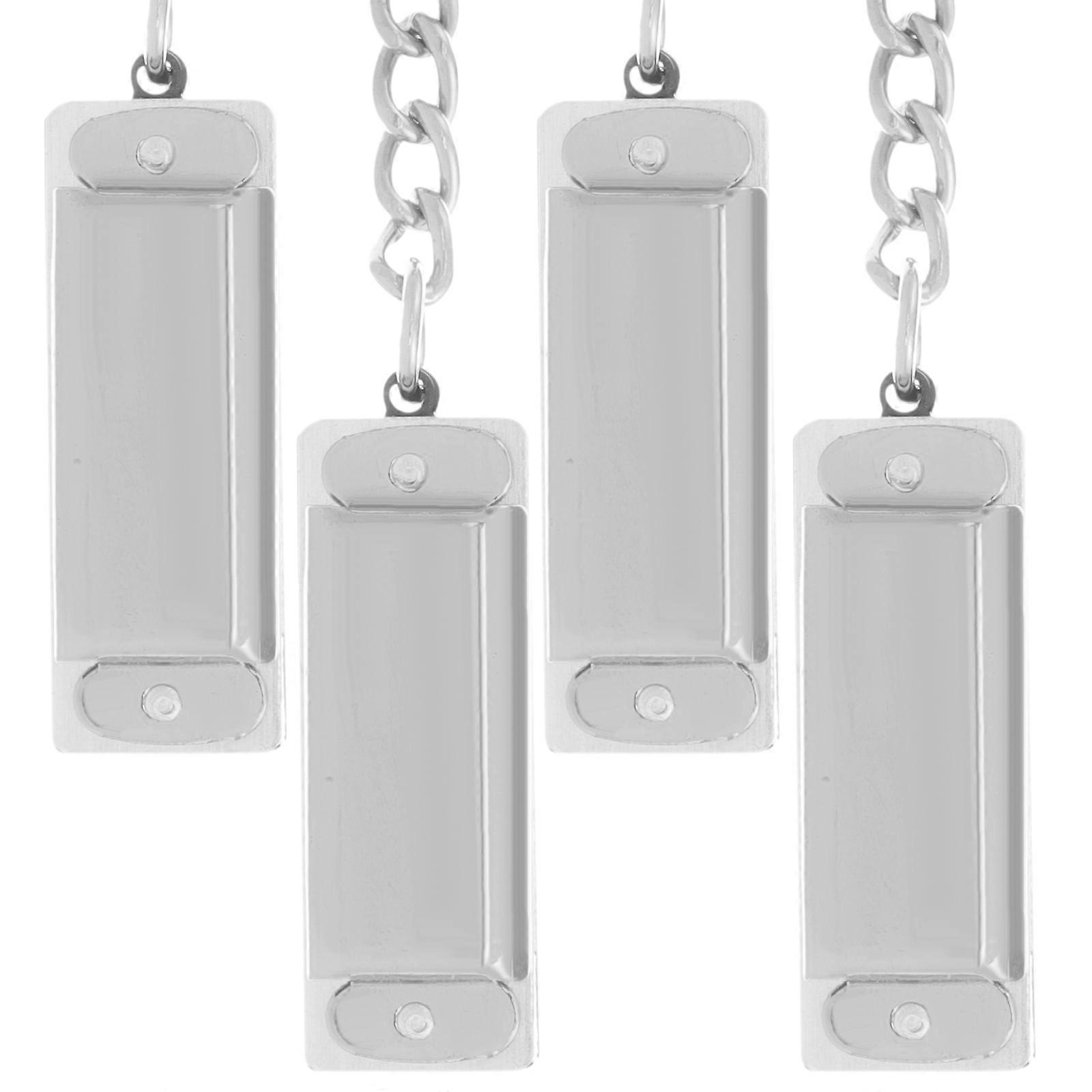 4pcs Mini Harmonica Keychain Pendant, Unique Bag Hanging Ornament for Backpack, Handbag & Keyring Decor, Creative Musical Accessory