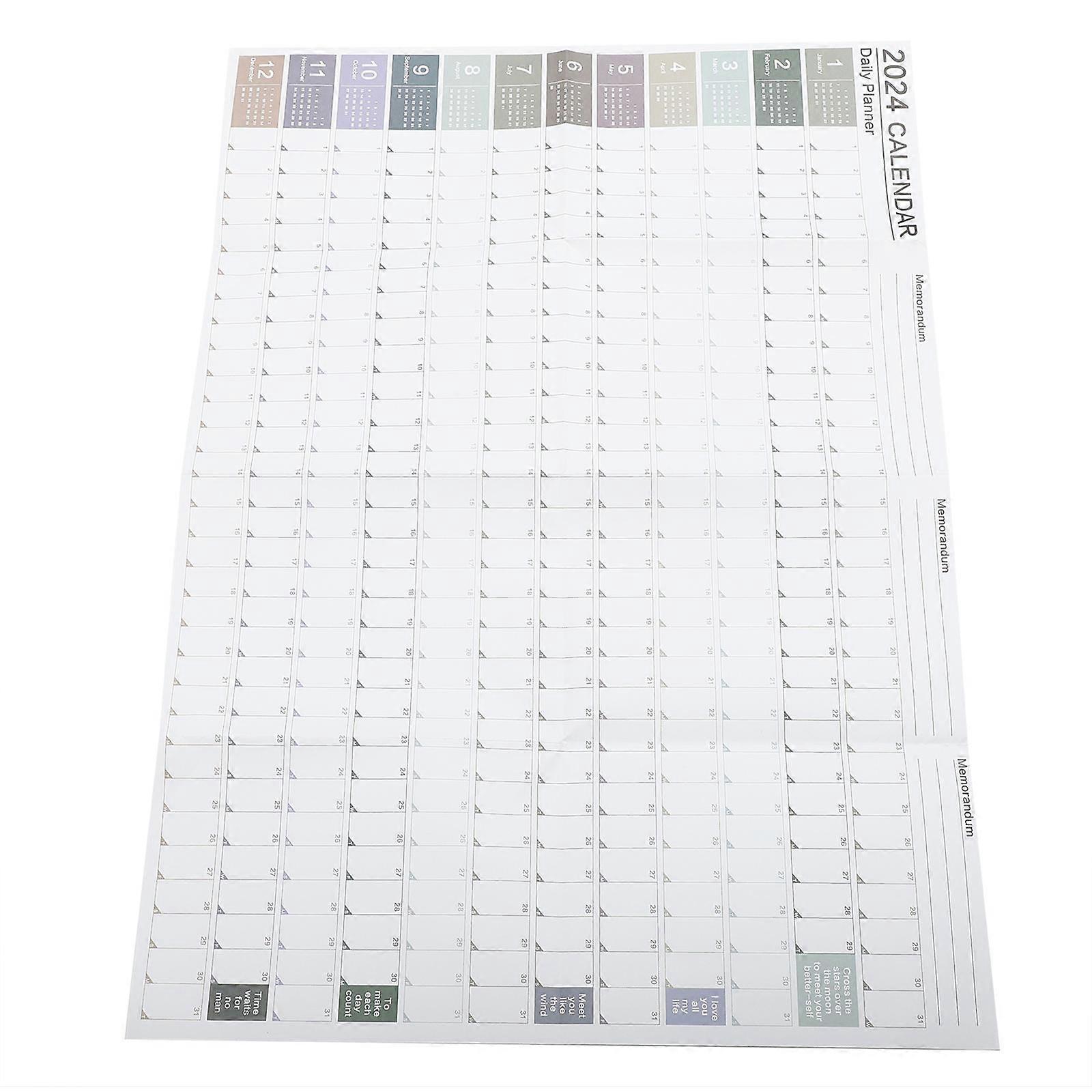 Planner Wall Calendar Yearly Planner Office Use 74.20X52.50X0.05CM Scheduling 1 Set