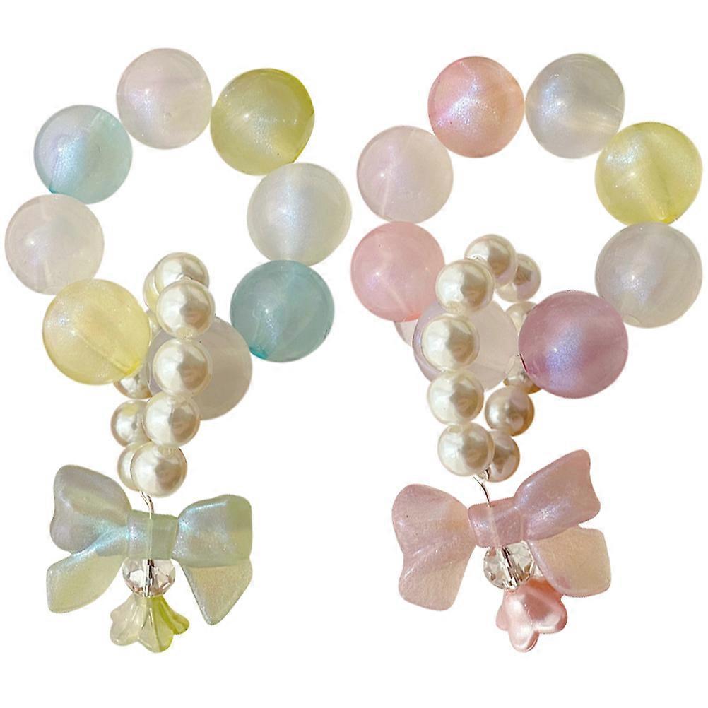 Cute Phone Strap Cellphone Wrist Straps Multi-colored Prevent Phone from Falling 2Pcs