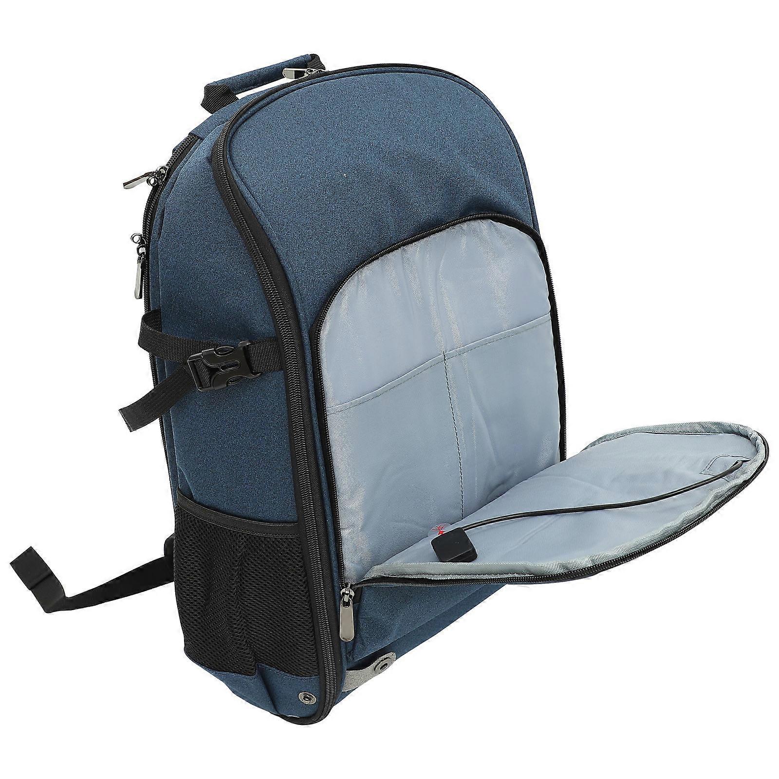 Outdoor Camera Backpack Waterproof Material Camera Storage Tripod Holder Blue 46X33cm 1Pack