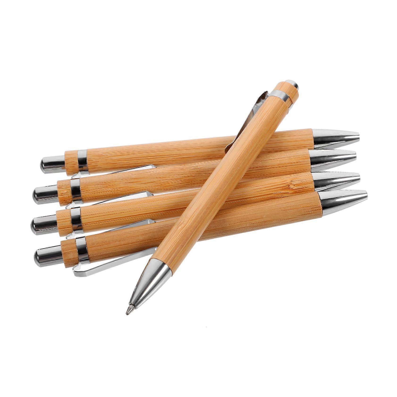 5 Pieces Ballpoint Pen Set Ergonomic Click Pens for School and Office Writing Instruments