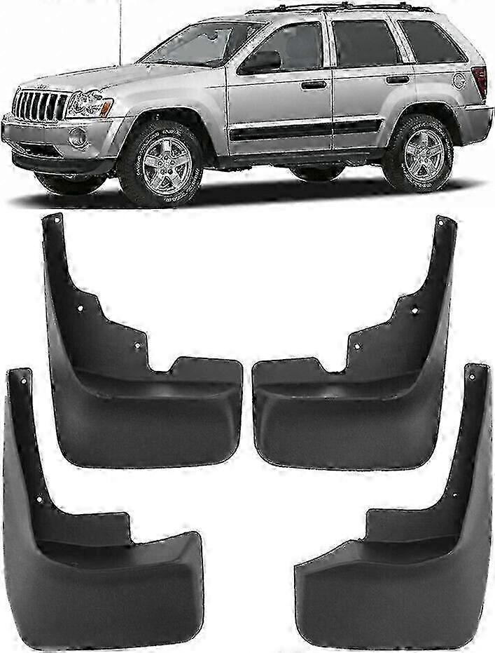 2025 Front & Rear Splash Guards Mud Flaps For 2005-2010 Jeep Grand Cherokee