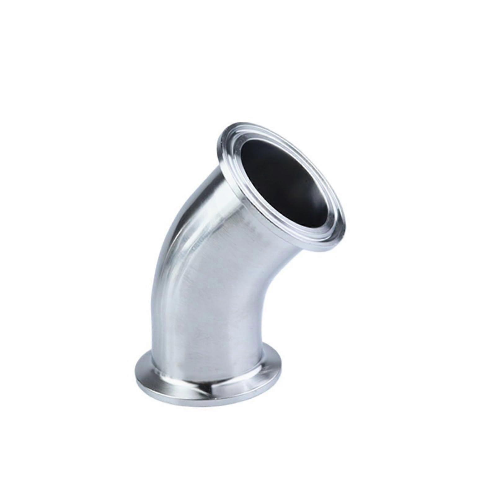 57mm O/D 2.5' Tri Clamp SS304 Stainless Steel Ferrule 45 Degree Elbow Pipe Fitting
