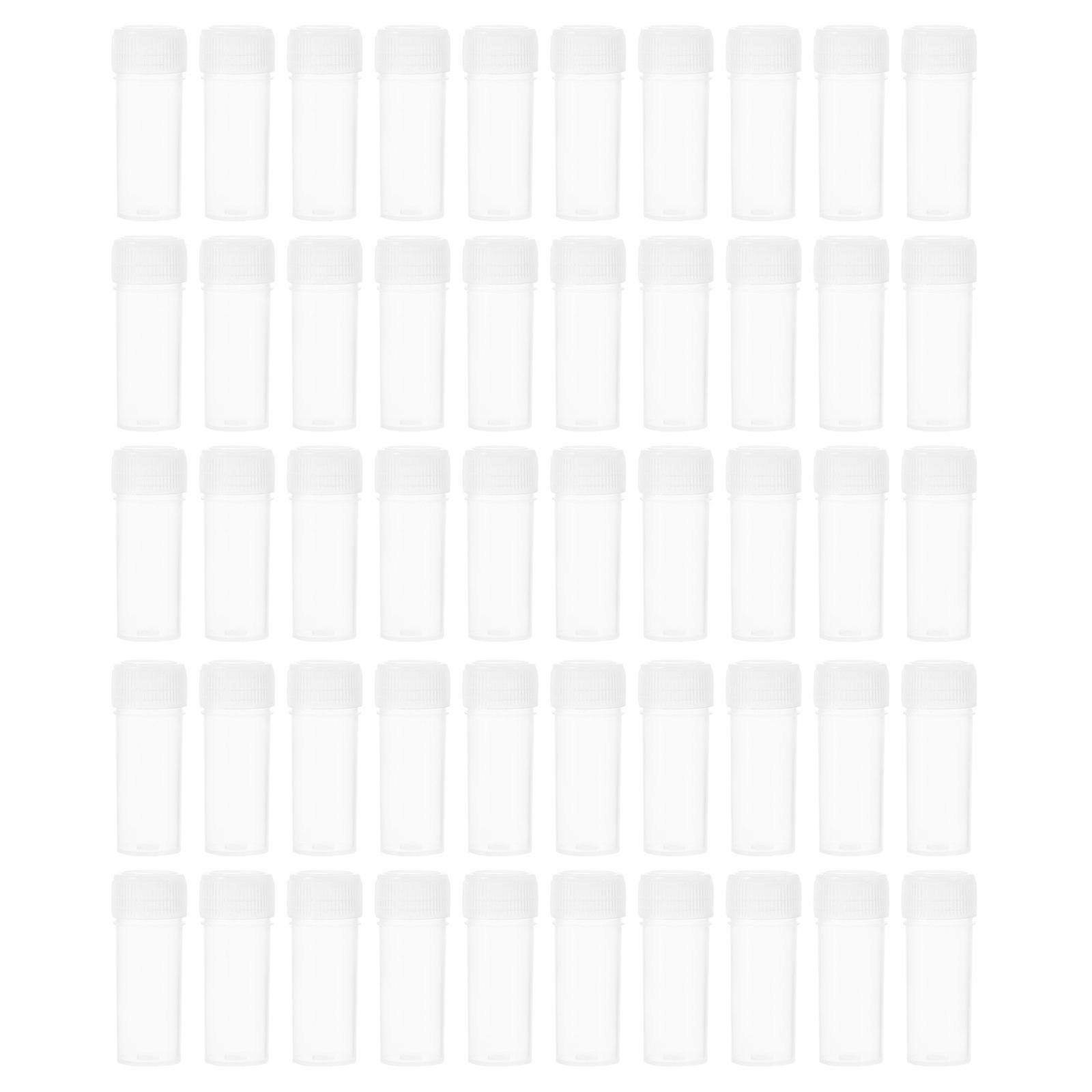 Transparent Plastic Needle Bottles for Storage Use Durable and Practical 50 Pieces Small Size