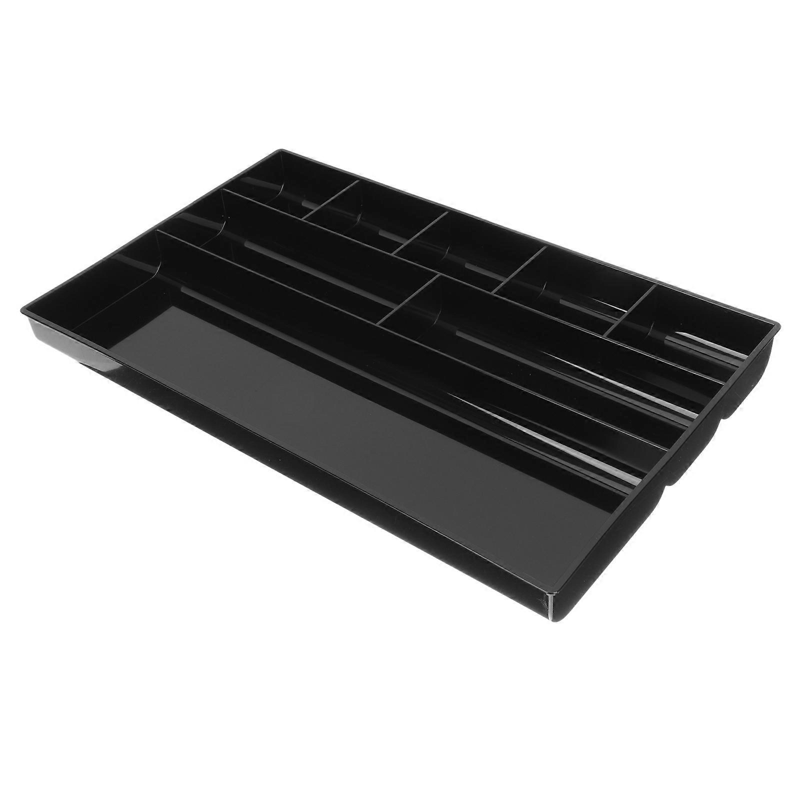 Black Plastic Desk Organizer for Storage Use with Strong Durability and Multi-functionality 7.5