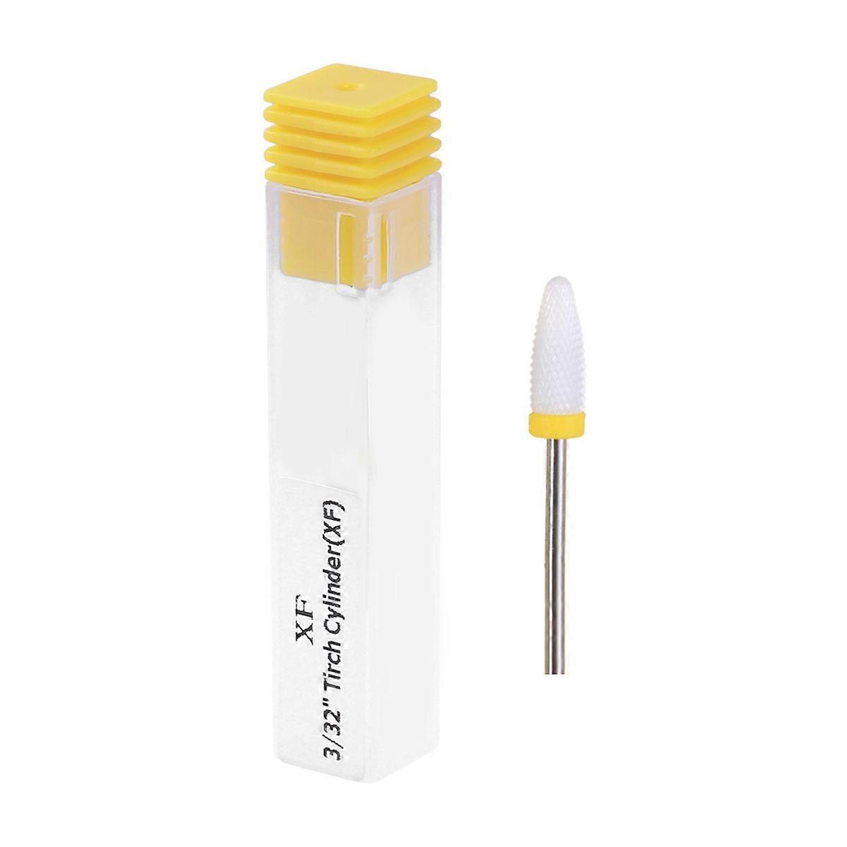 Ceramic Nail Drill Bits for Grinding Manicure Machine Tools Yellow Small Size