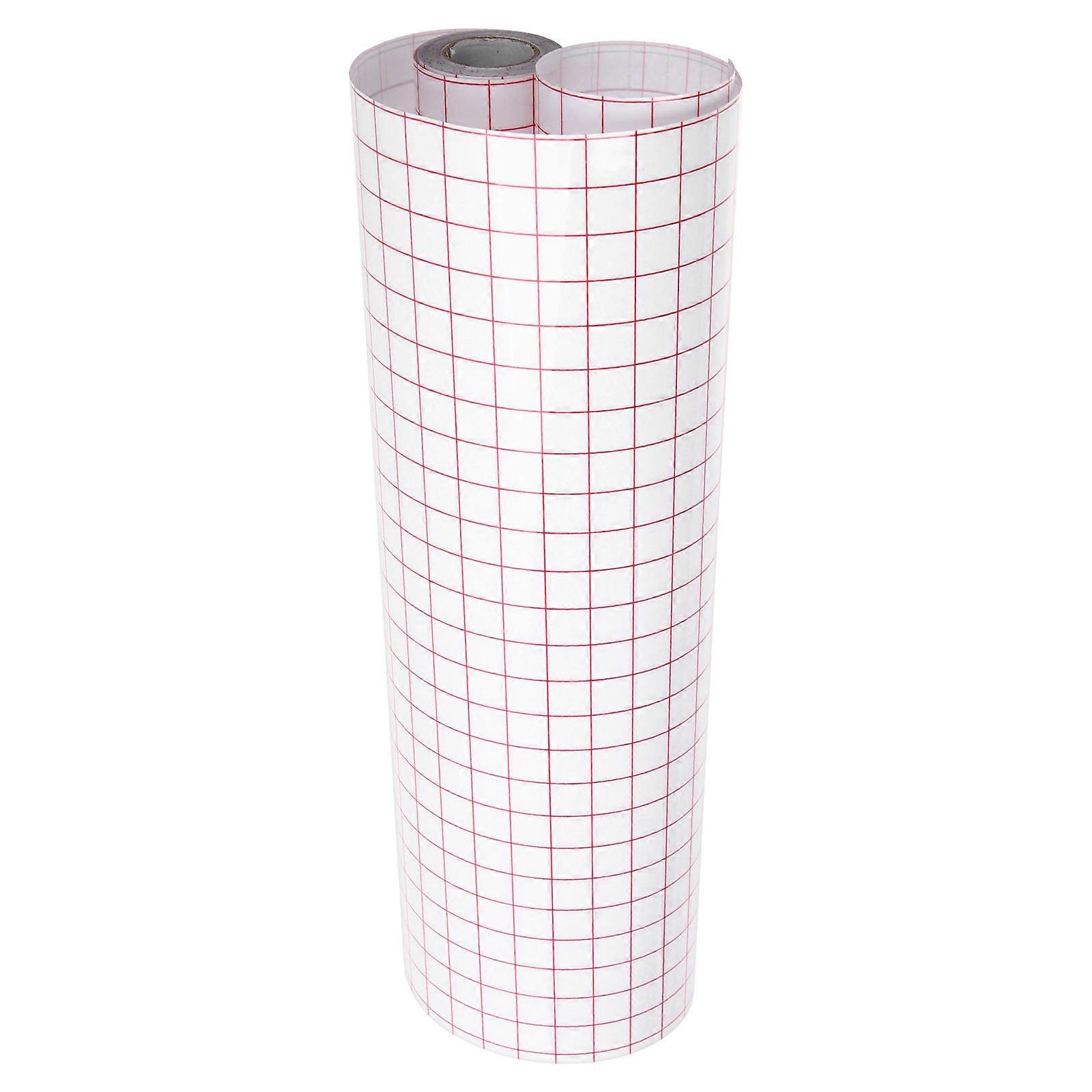 Transfer Paper Application Grid Tape Double-Sided Adhesive Sheet Red Grid Heat Transfer 1Pack