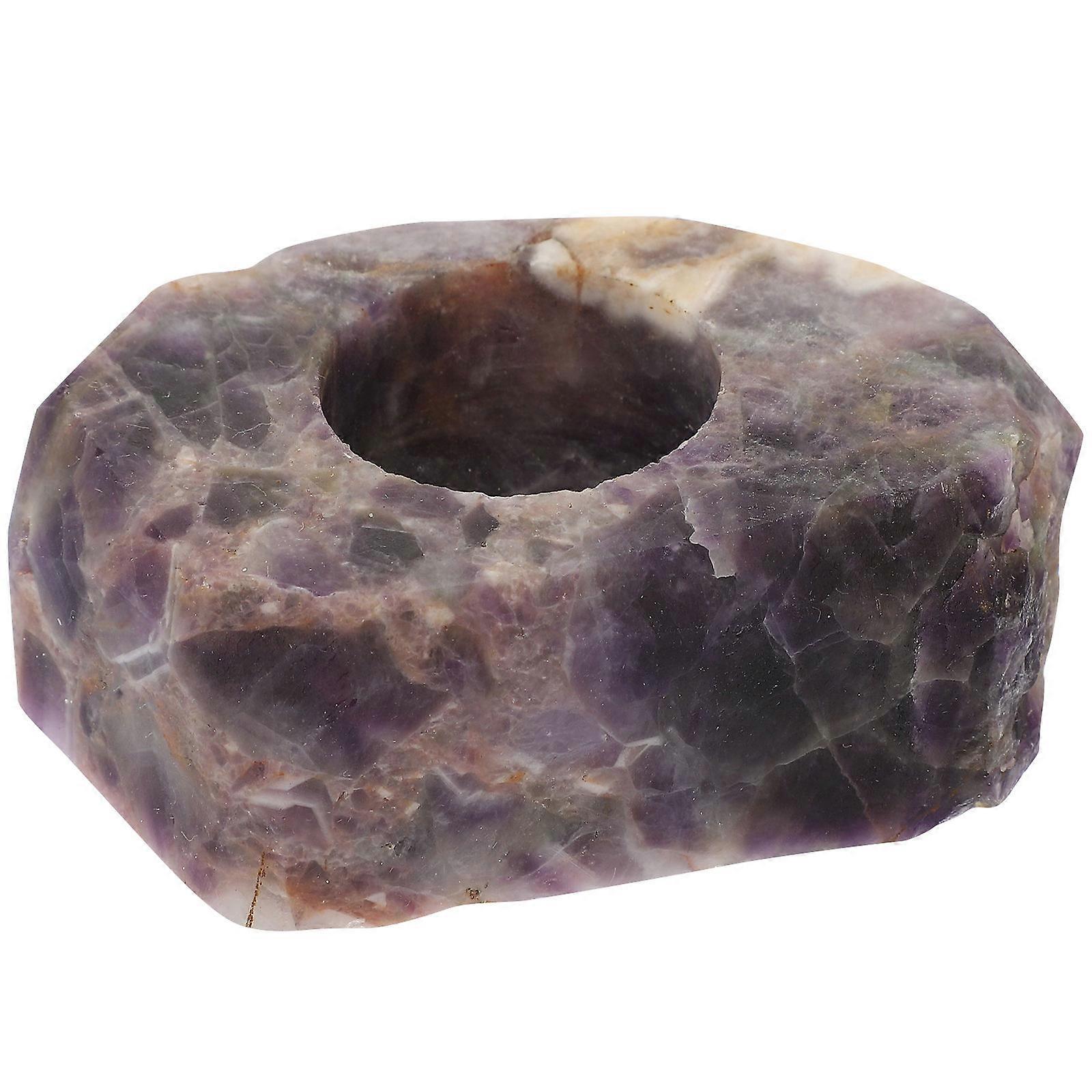 Wax Burner Scented Wax Aroma Candle Decor Homeowners Simple Design Rough Edges and Bottom Natural Stones 1Pack
