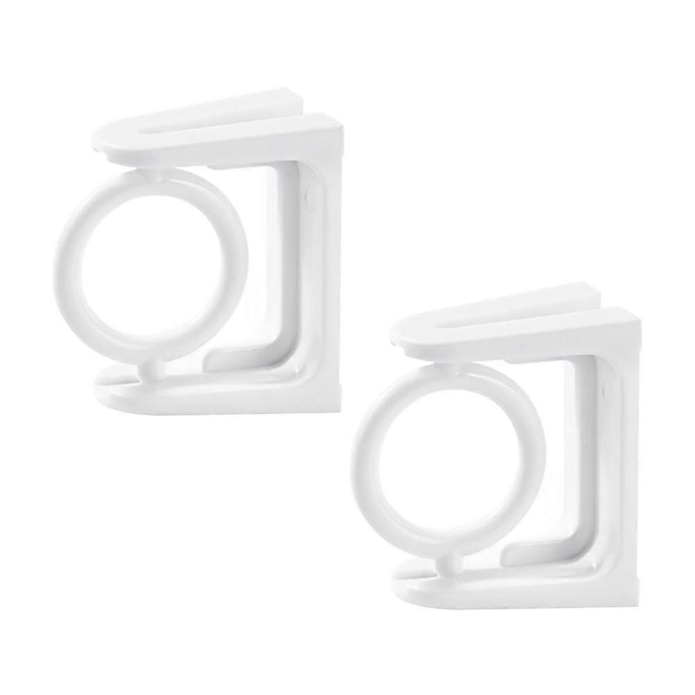 2pcs Self Adhesive Shower Curtain Rod Holders, No Drill Fixed Brackets for Bathroom, Sturdy and Stylish Design for Various Decor Styles