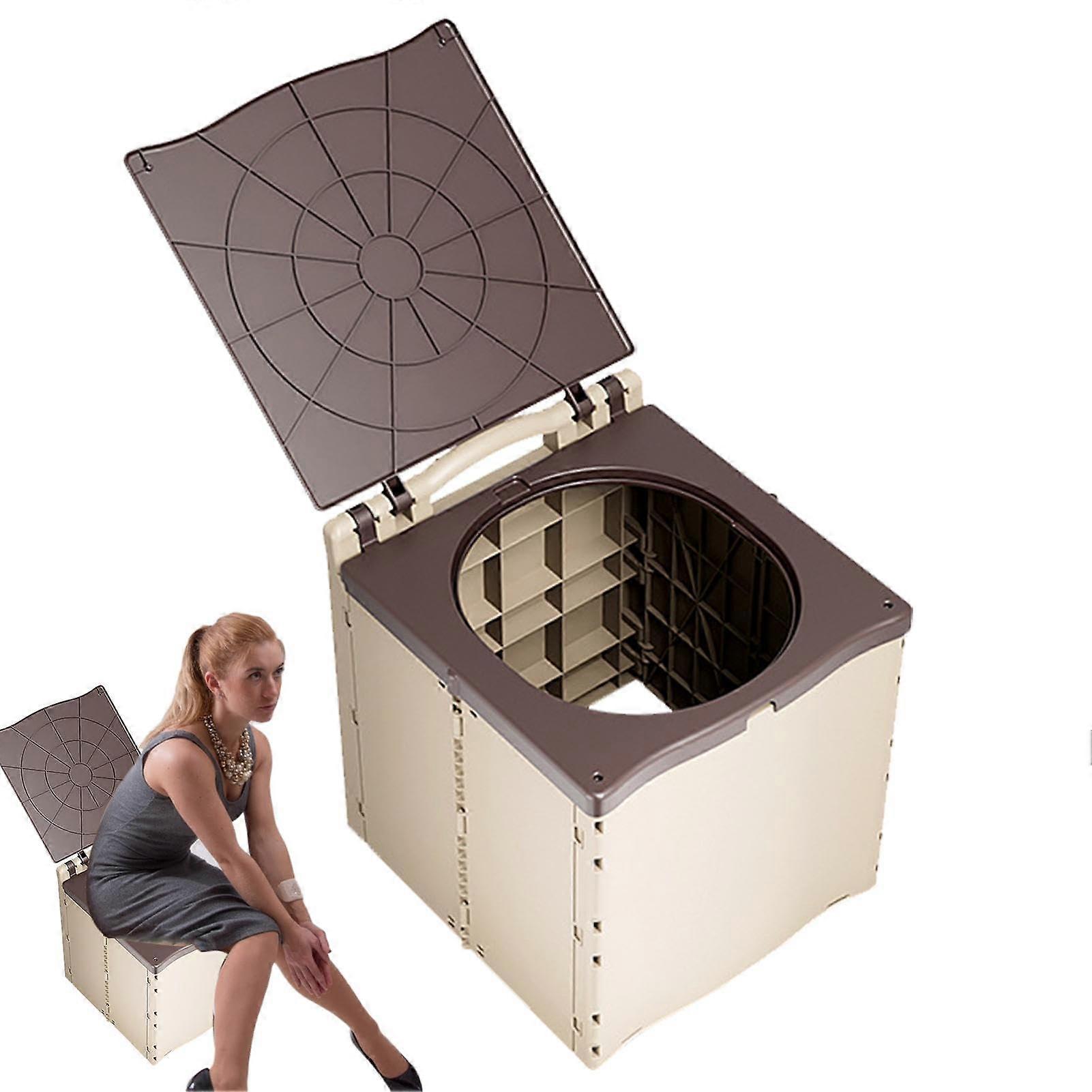 Portable Toilet for Adults, Folding Travel Toilet for Cars – Compact and Comfortable Toilet for Men and Women, Easy to Clean