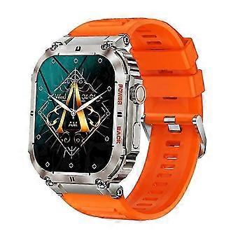 Smartwatch, 100M waterdicht militair horloge, 70 dagen lange standby-tijd, oranje