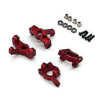 Upgraded Metal Steering Cup Seat for WLtoys 144010 144001 144002 124019 RC Car Parts - Red